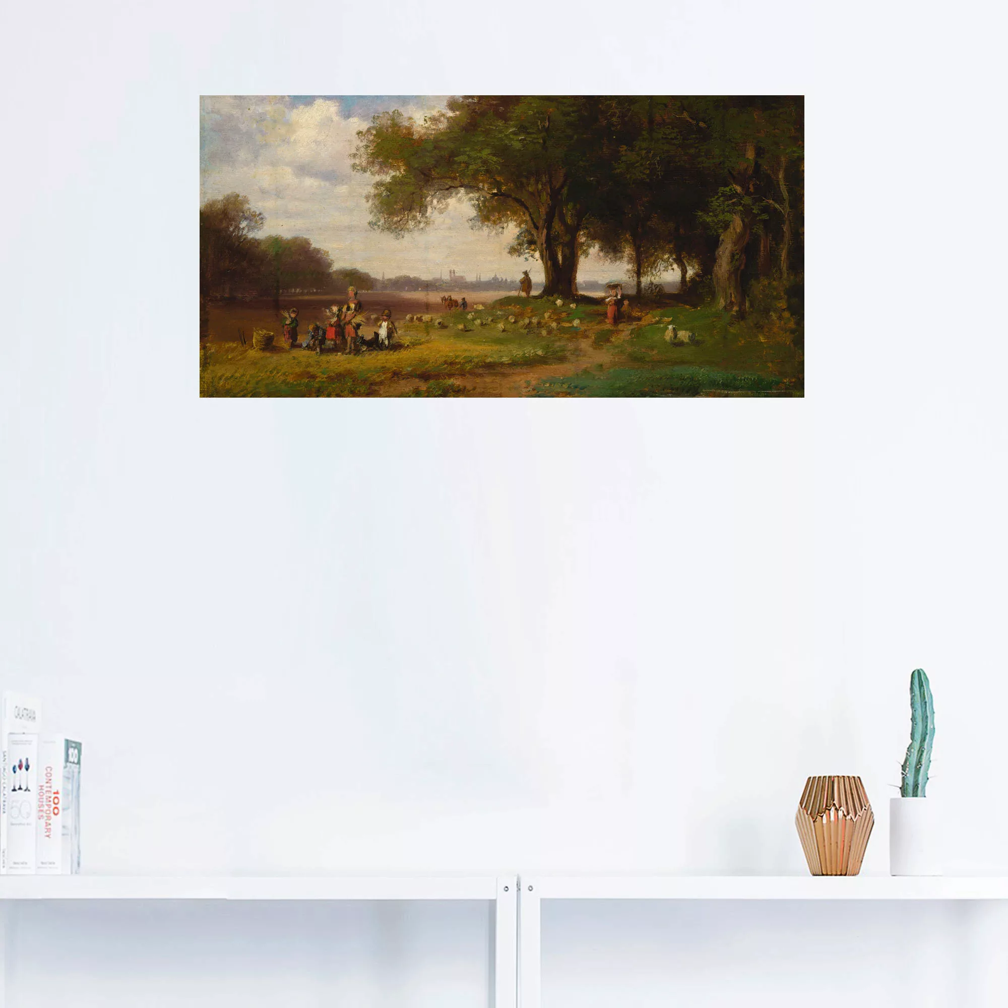 Artland Wandbild »Landschaft vor München mit Schäfer«, Europa, (1 St.) günstig online kaufen