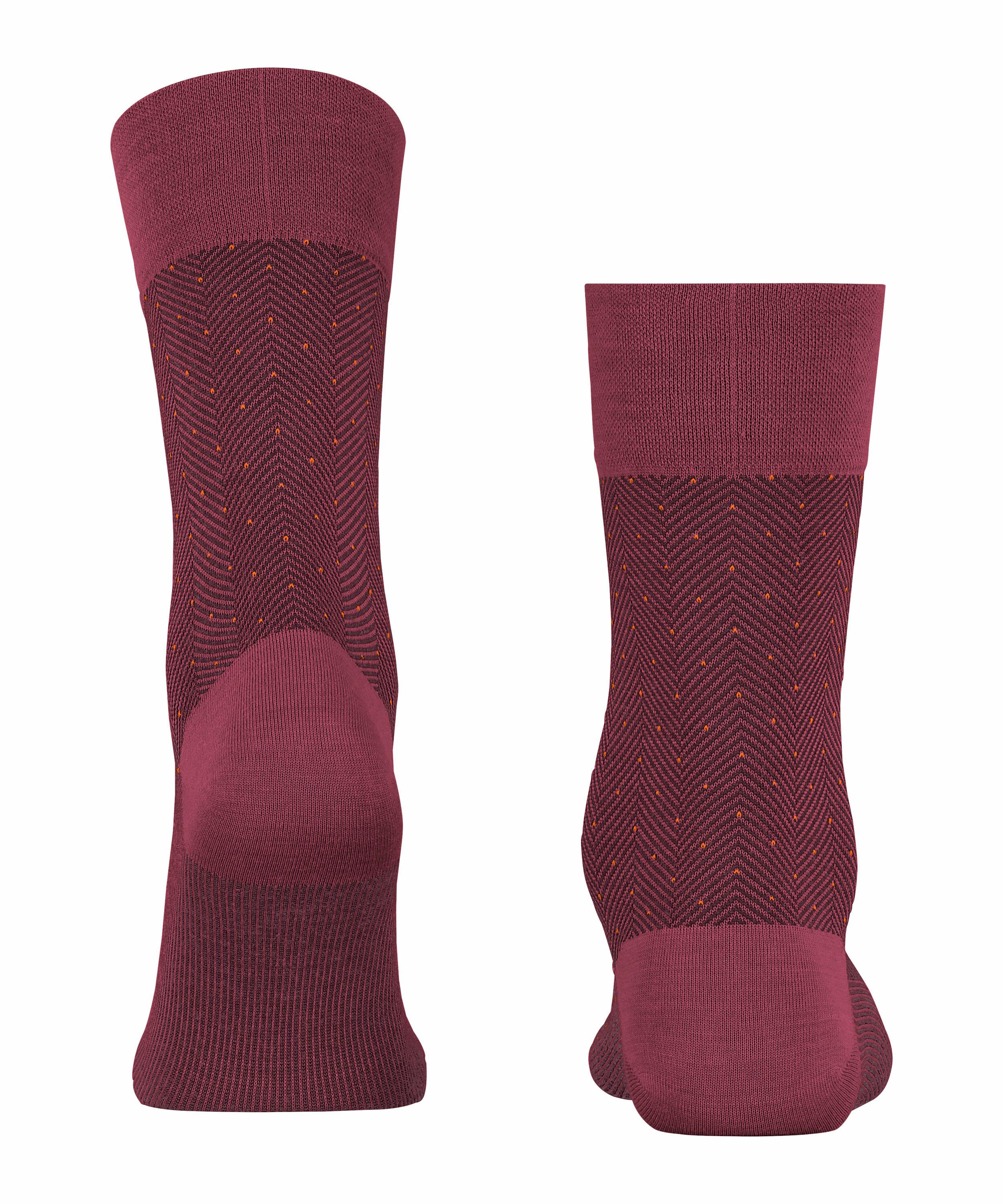 FALKE Sensitive Herringbone Herren Socken, 45-46, Rot, AnderesMuster, Schur günstig online kaufen