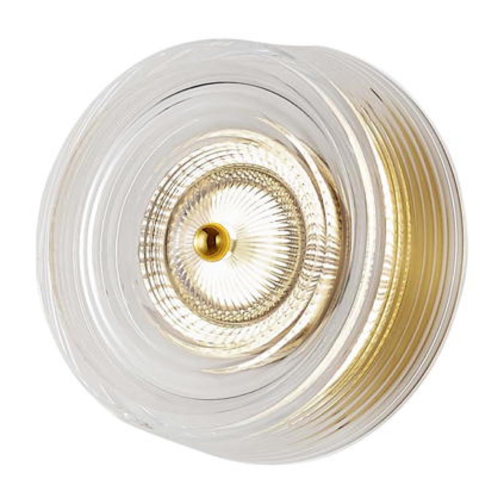 LED Wand- und Deckenleuchte Keros in Transparent und Gold 6W 466lm günstig online kaufen