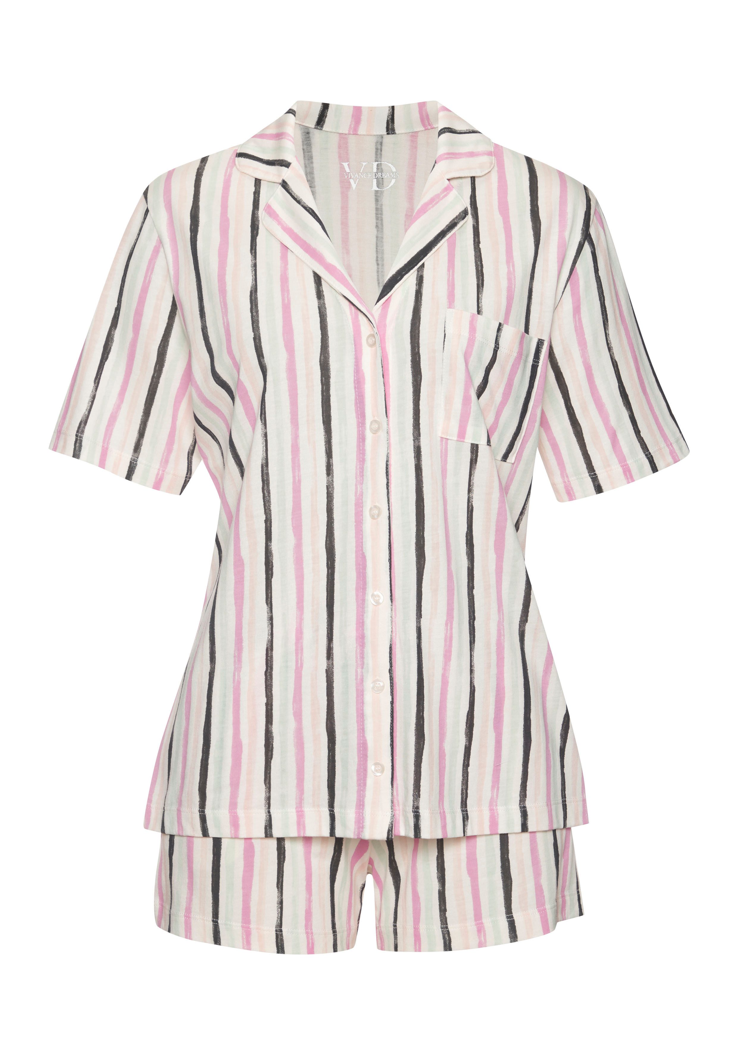 Vivance Dreams Shorty, (2 tlg.), mit Aquarell-Muster günstig online kaufen