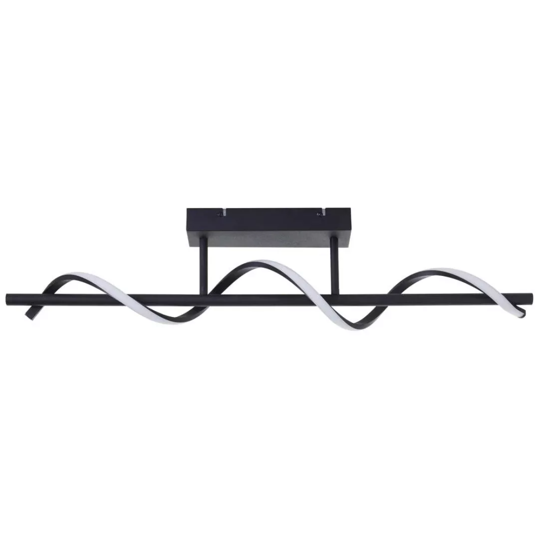 LED-Deckenlampe Eunice, Länge 80 cm, schwarz, Metall günstig online kaufen