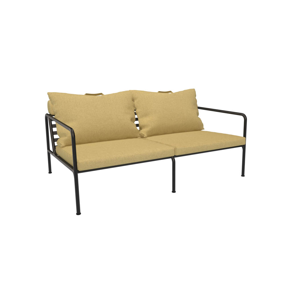 Outdoor 2-Sitzer Sofa AVON schwarz Senf günstig online kaufen