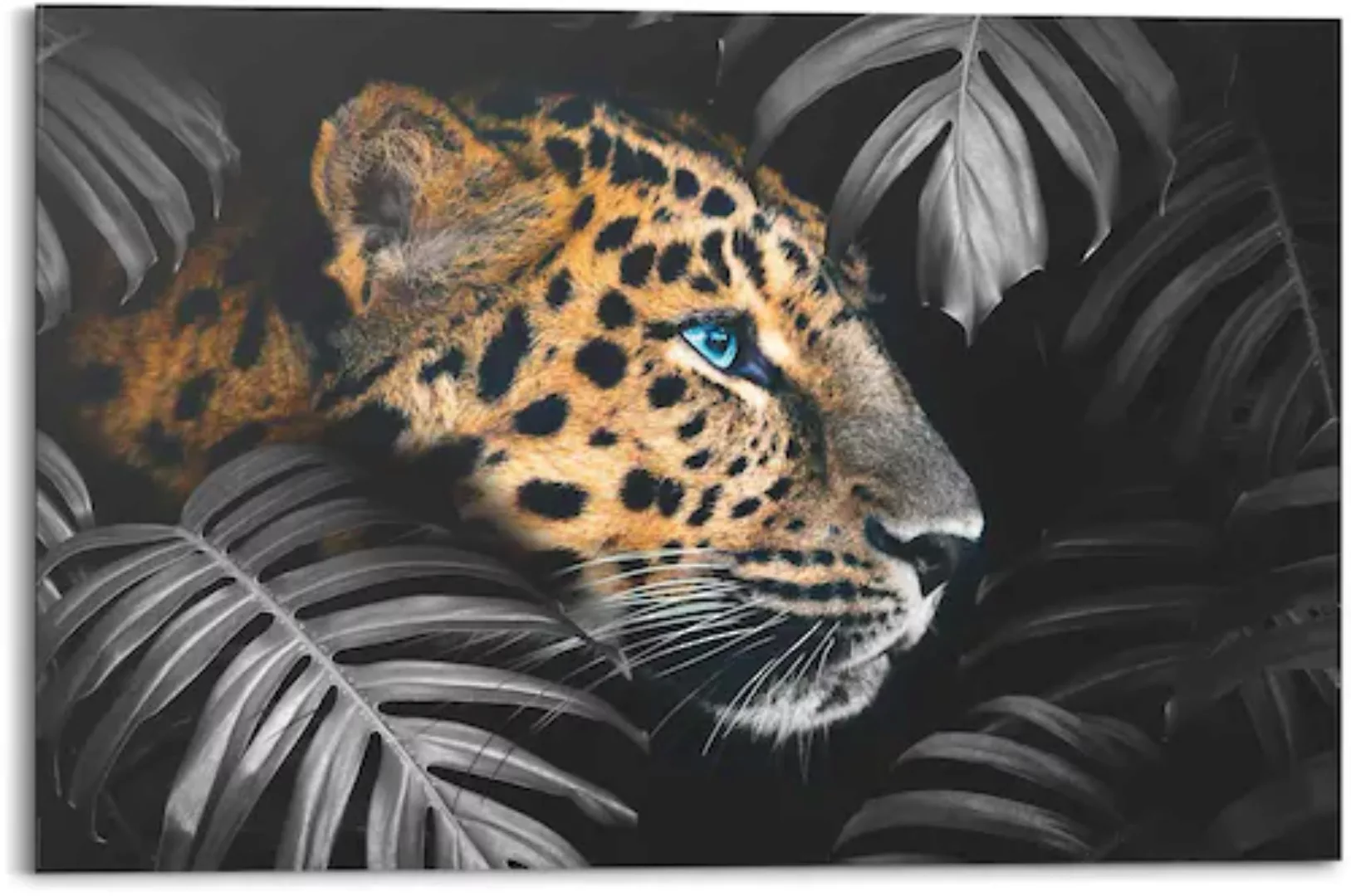 Reinders! Wandbild »Wandbild Leopard Jungle - Pflanze - Tiermotiv«, Leopard günstig online kaufen