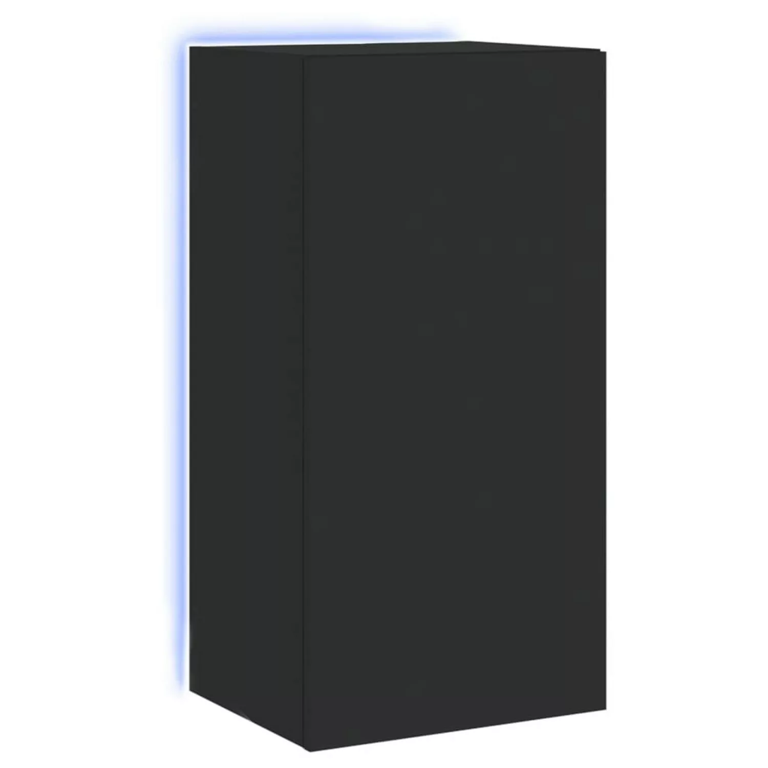 VidaXL TV-Wandschrank mit LED-Leuchten Schwarz 40,5x35x80 cm günstig online kaufen