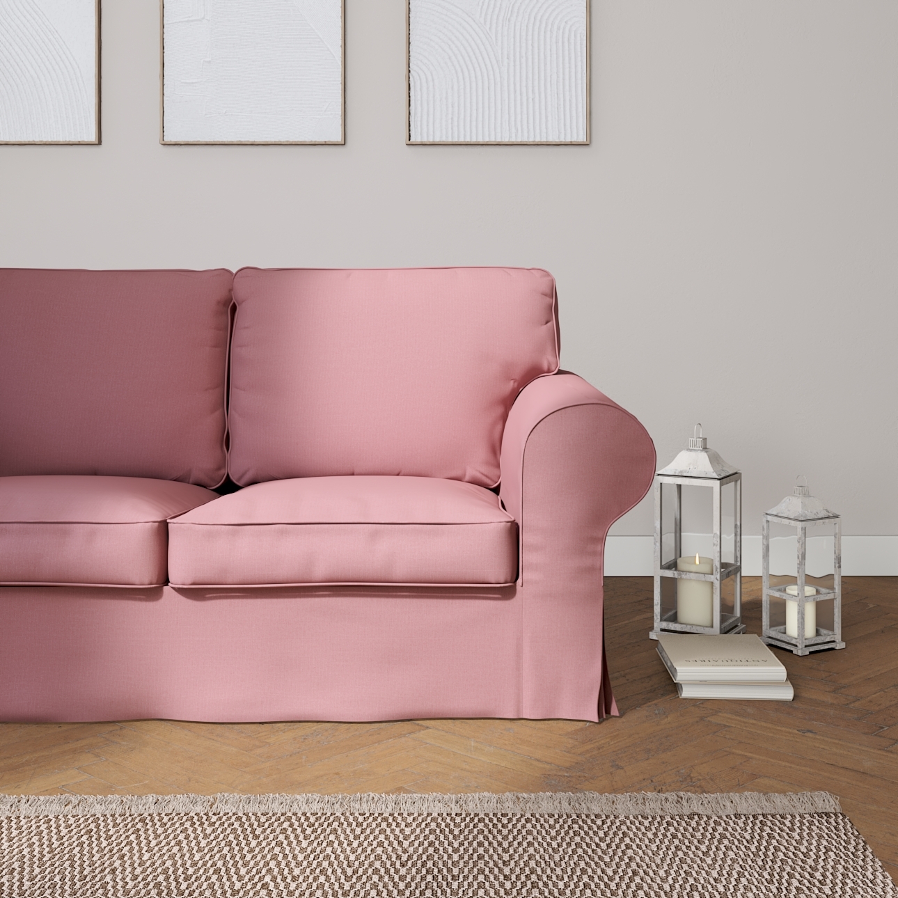 Bezug für Ektorp 2-Sitzer Sofa nicht ausklappbar, altrosa, Sofabezug für  E günstig online kaufen
