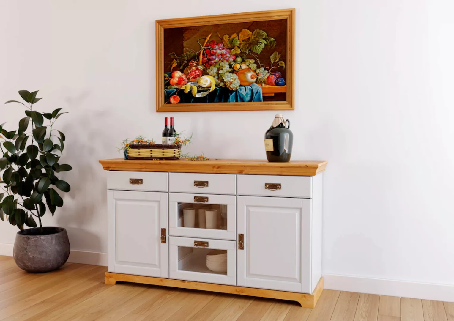 Home affaire Sideboard "Ruegen", Breite 145 bzw. 180, Höhe 85 cm, aus massi günstig online kaufen