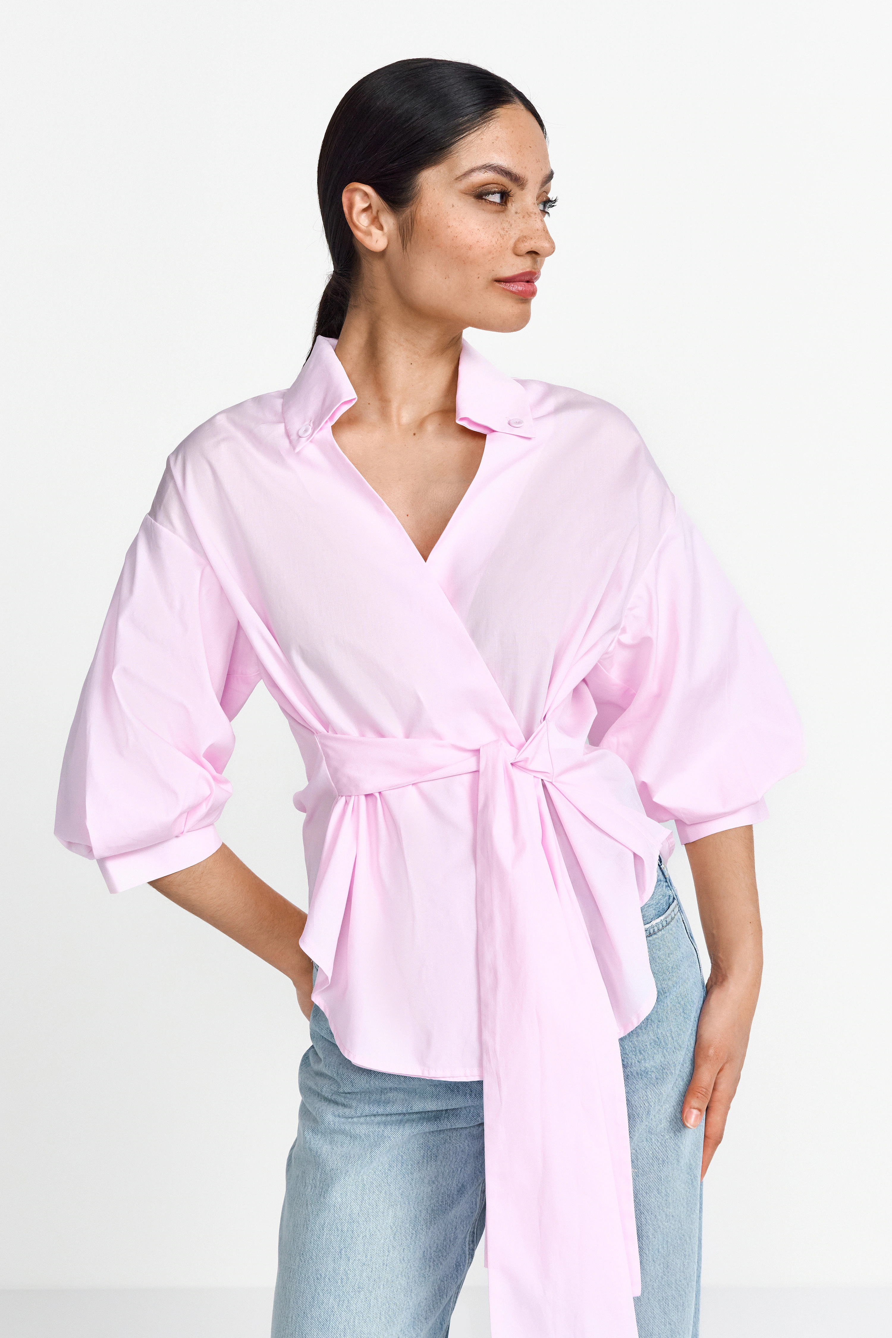 Rich & Royal Klassische Bluse, Mit überschnittener Schulter und Button-Down günstig online kaufen