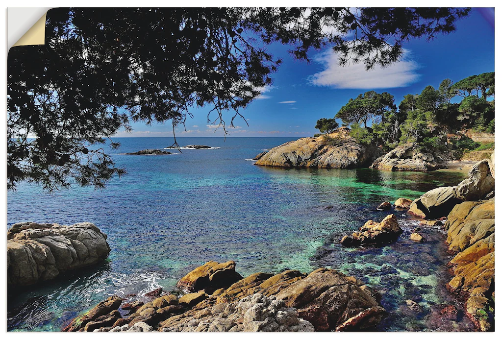 Artland Wandbild »Farben der Costa Brava«, Küste, (1 St.), als Leinwandbild günstig online kaufen