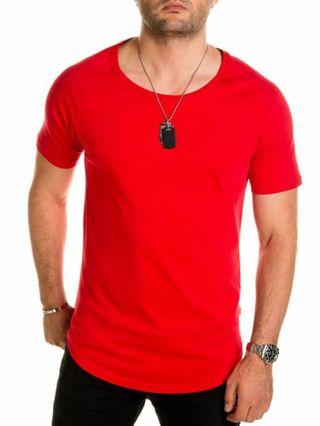Pittman T-Shirt Pittman - Quin Oversize Basic Tee Crew Neck (1-tlg) günstig online kaufen