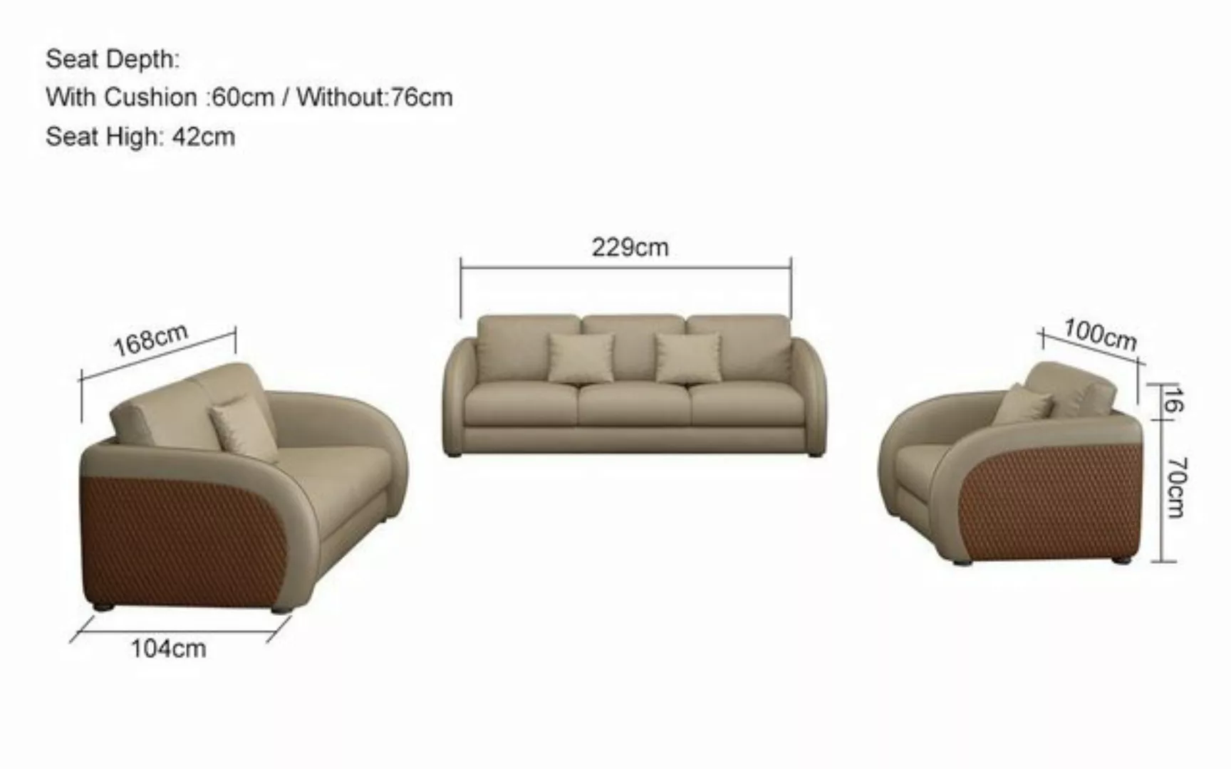 JVmoebel 3-Sitzer, Dreisitzer Couch Polster Design Sofa Moderne 3er günstig online kaufen