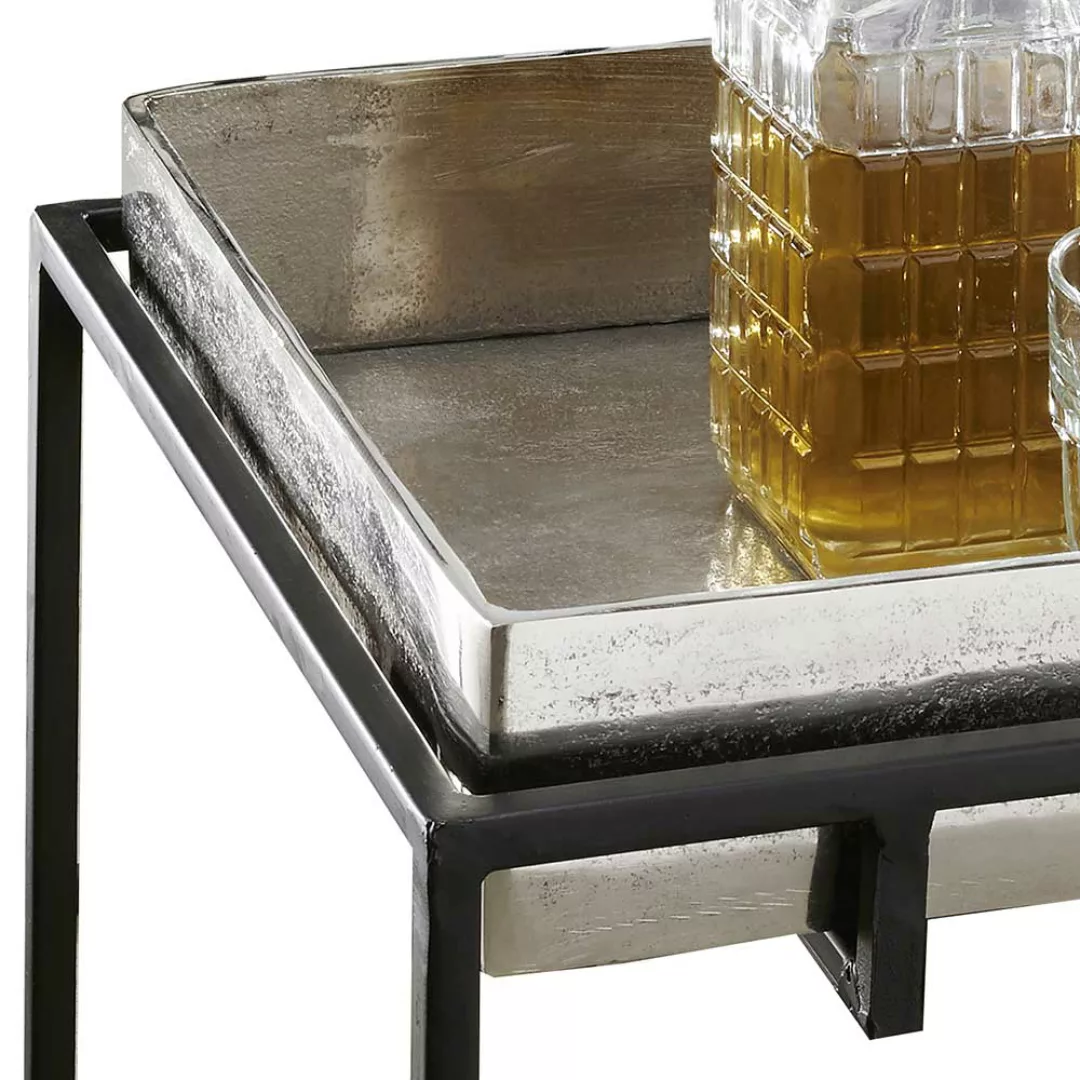 Kleiner Wohnzimmer Tisch mit abnehmbarer Tischplatte Metall günstig online kaufen