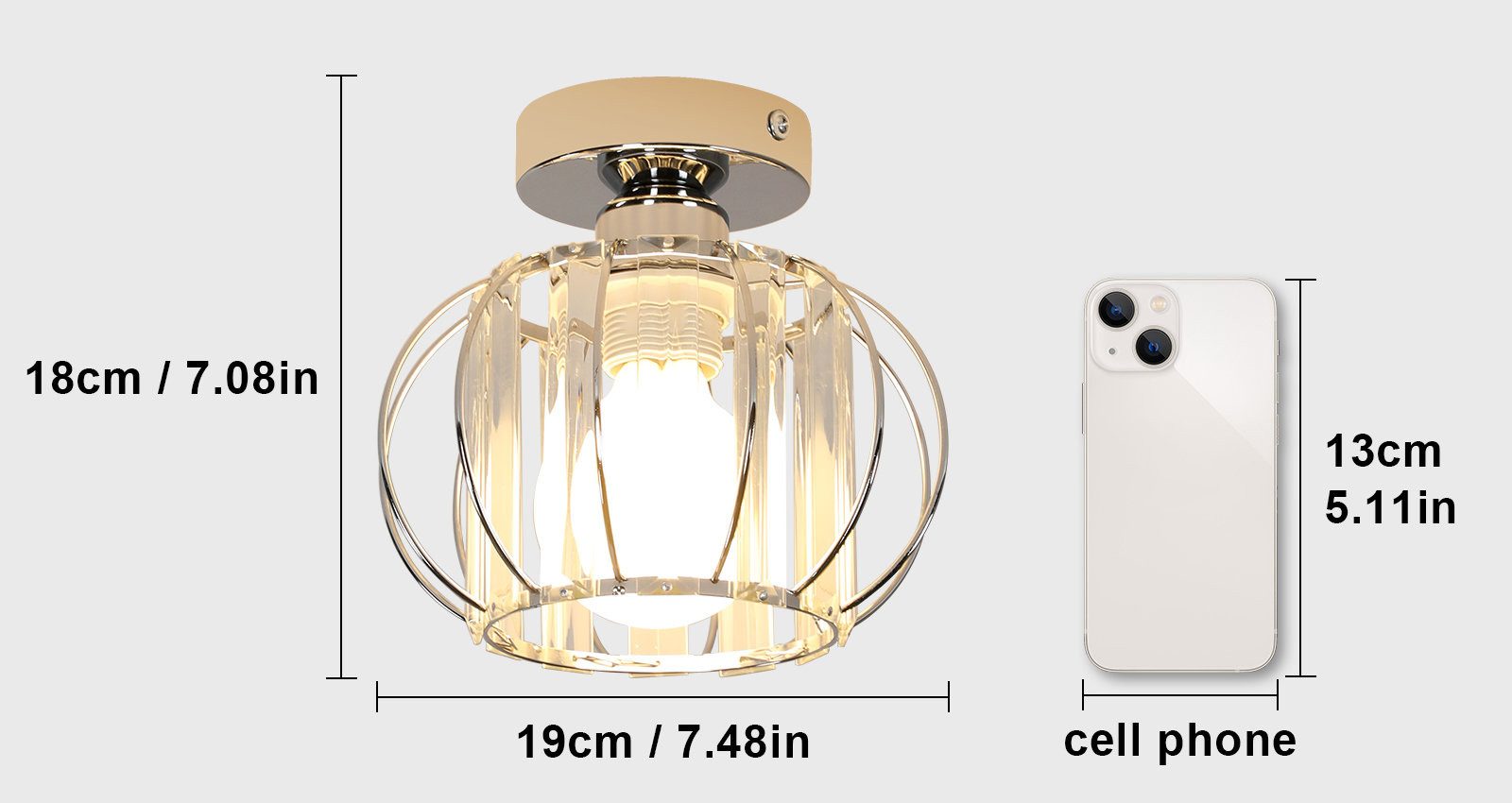 Goeco LED Dekolicht Kristall Deckenleuchte,Schlafzimmer Dekorationslampe,19 günstig online kaufen