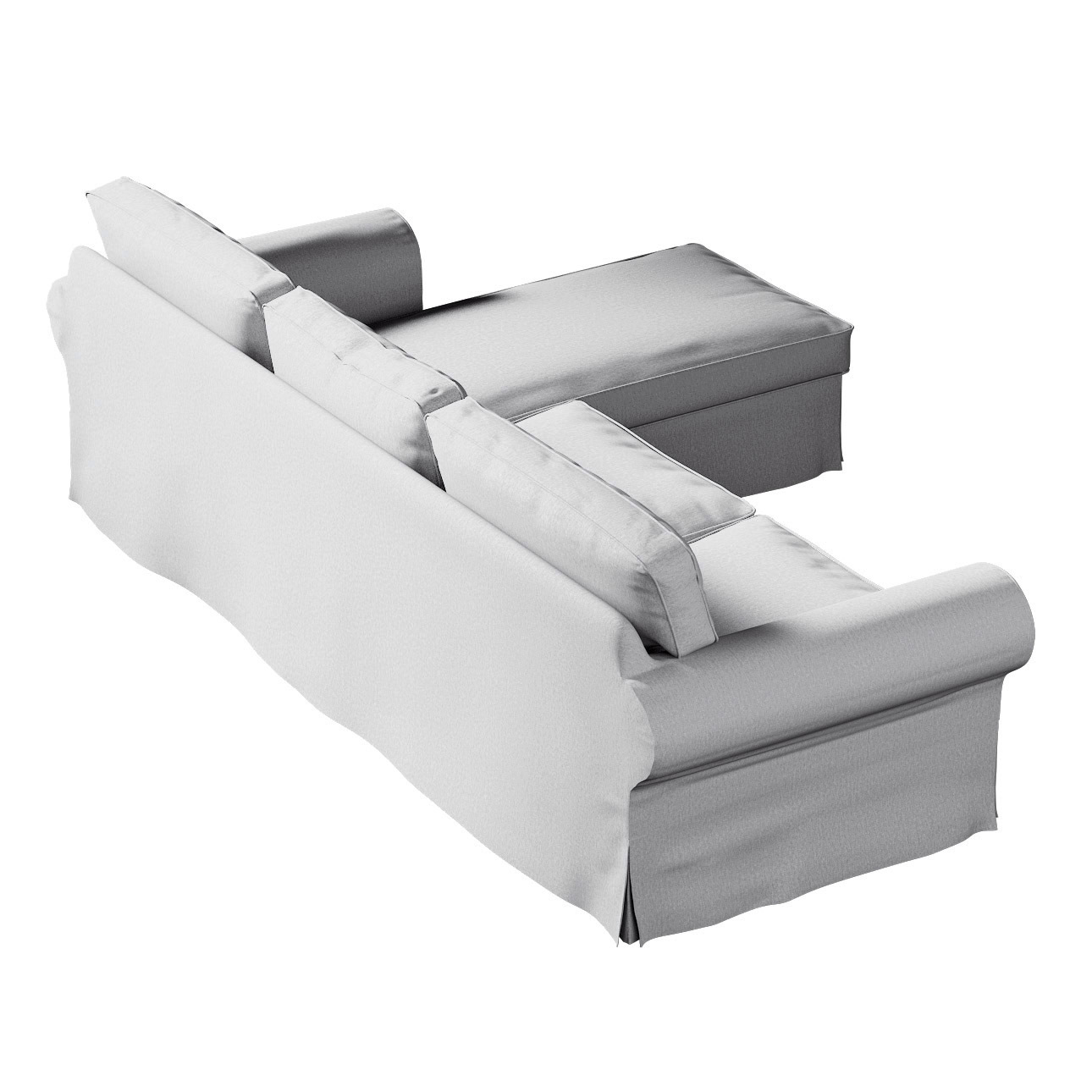 Bezug für Ektorp 2-Sitzer Sofa mit Recamiere, szary, Ektorp 2-Sitzer Sofabe günstig online kaufen