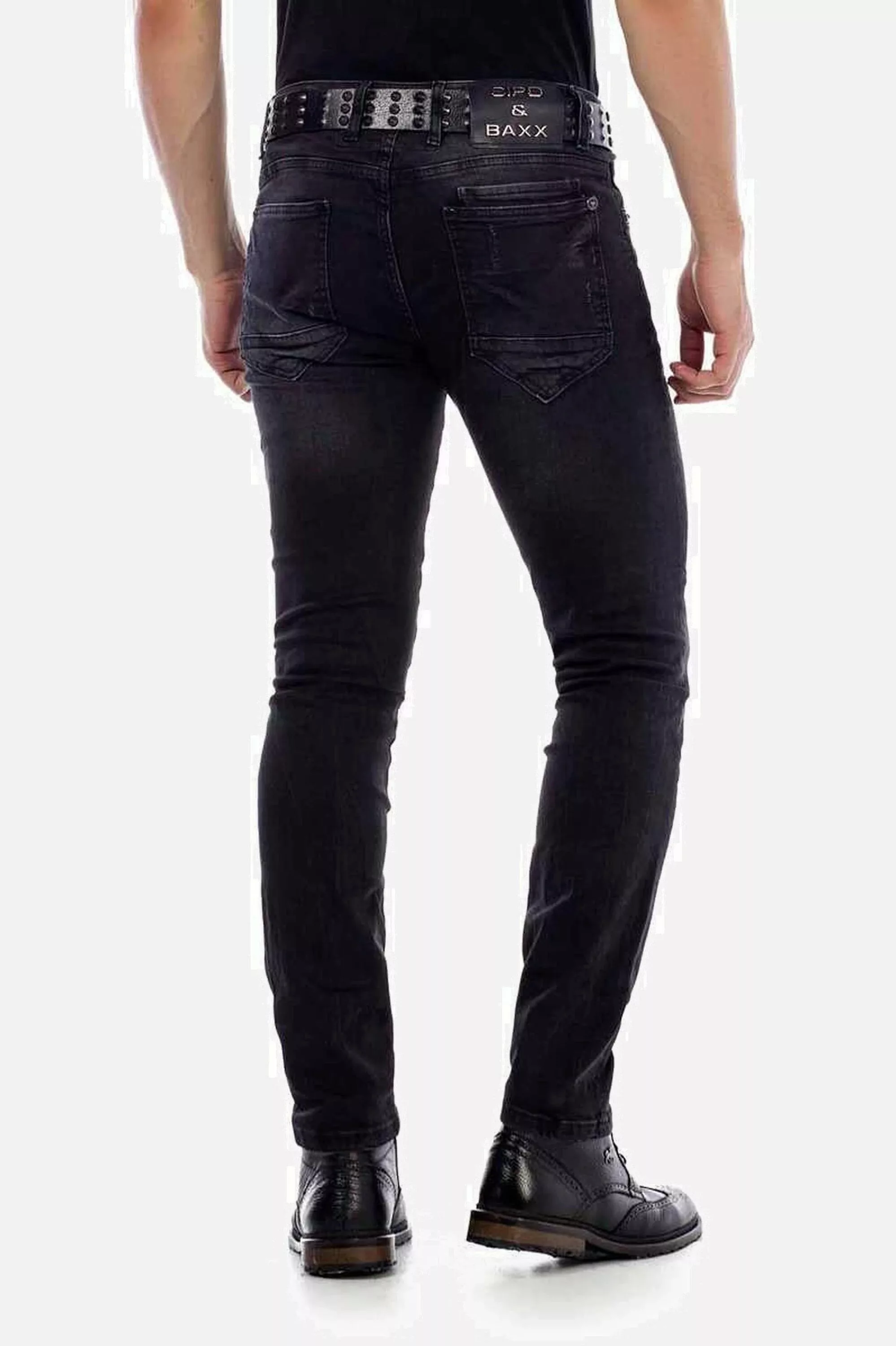 Cipo & Baxx Slim-fit-Jeans "Jeans", mit Nietendetails, CD-426 günstig online kaufen