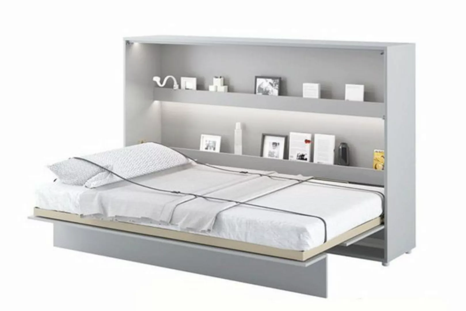 Friderik-EU Schrankbett Horizontal Wandklappbett mit Matratze und LED, Bed günstig online kaufen