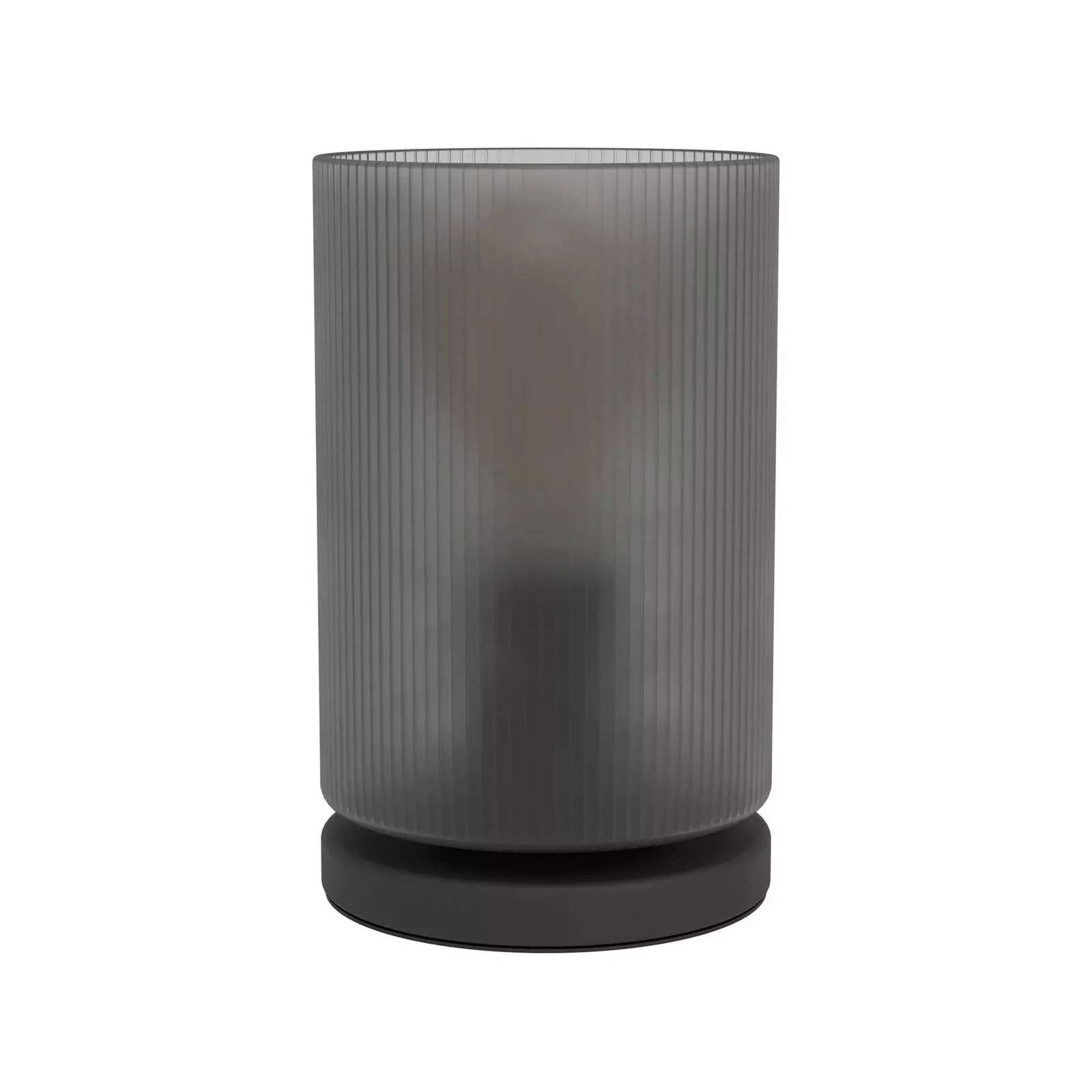Tischlampe Colomera, Höhe 19,5 cm, schwarz/grau, Glas günstig online kaufen