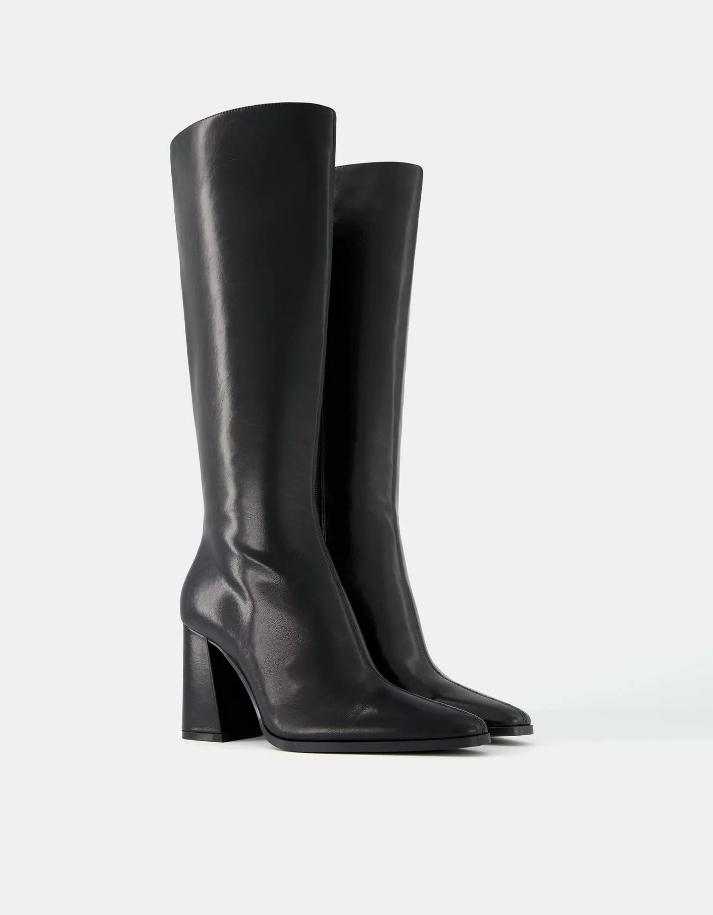 Bershka Stiefel Mit Breitem Absatz Damen 40 Schwarz günstig online kaufen