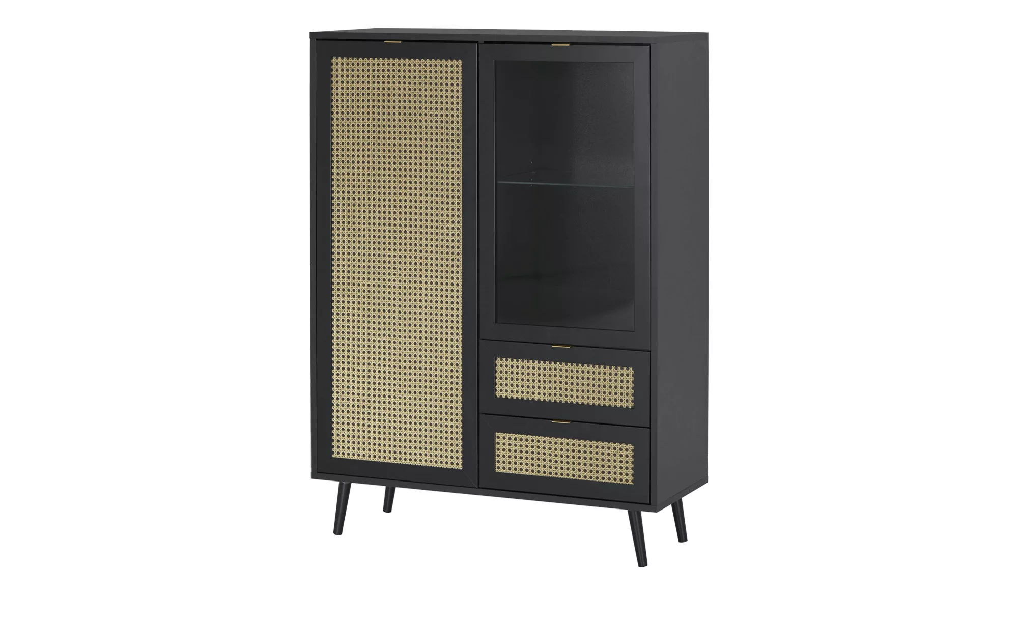 Highboard  Vienna ¦ schwarz ¦ Maße (cm): B: 103 H: 139 T: 40 Kommoden & Sid günstig online kaufen