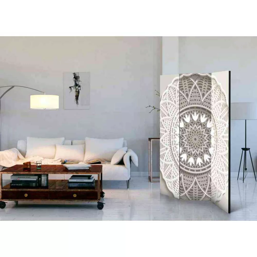 Paravent mit Mandala in Spitzen Optik 135 cm breit günstig online kaufen