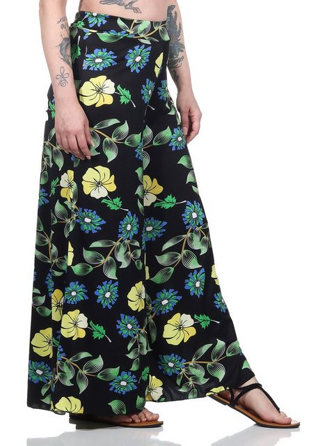 Aurela Damenmode Palazzohose Damen Culotte mit weitem Bein sommerlicher Hos günstig online kaufen