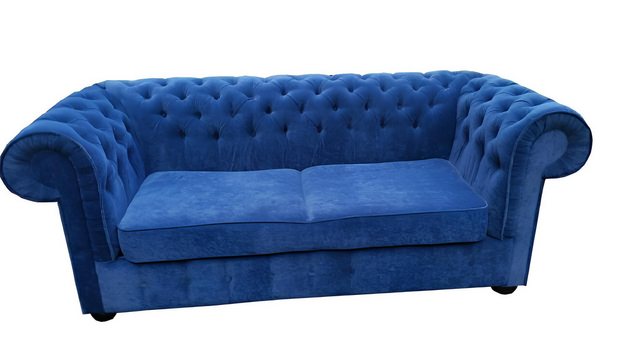 JVmoebel Chesterfield-Sofa Chesterfield Samt Textil Stoff Sofa Couch Polste günstig online kaufen