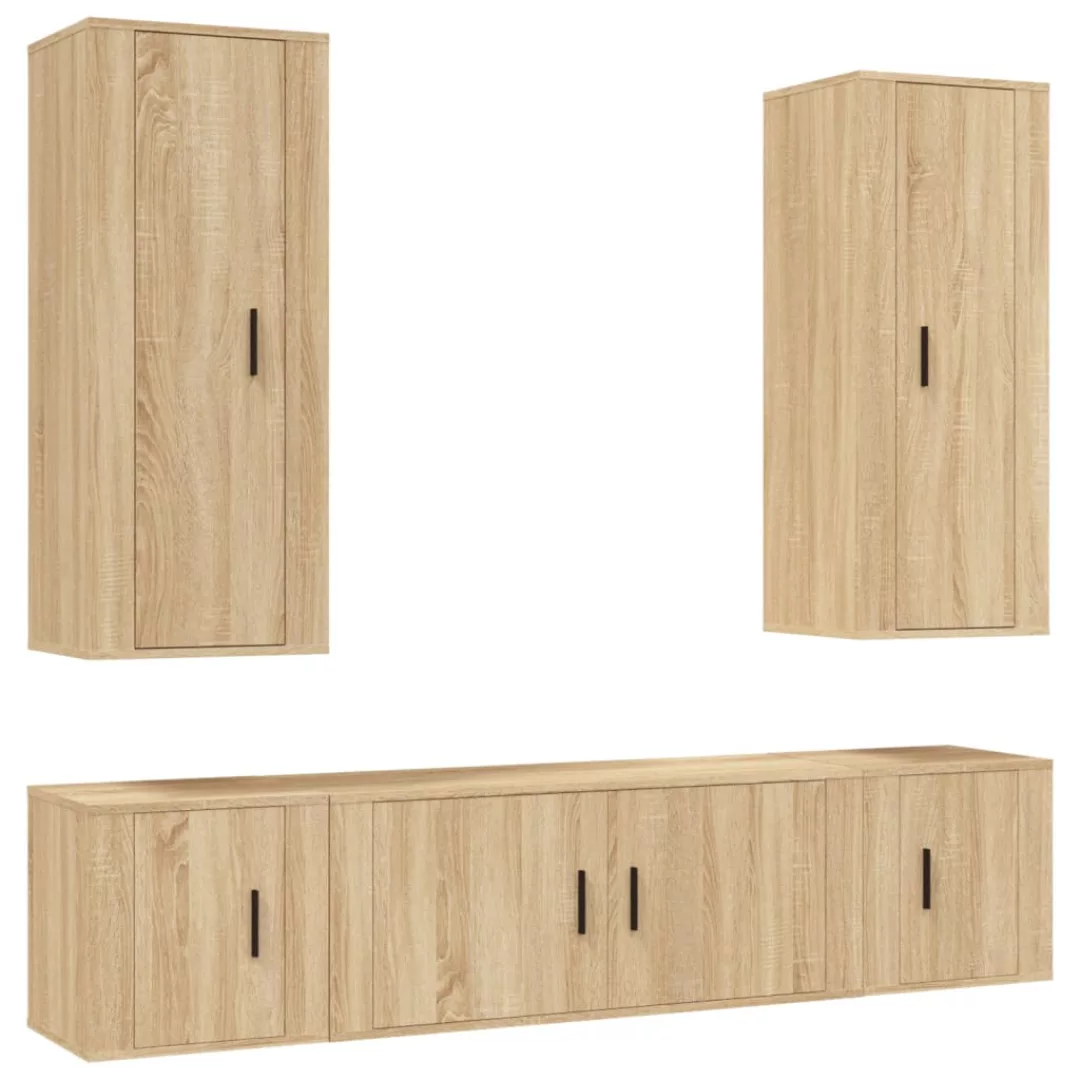 Vidaxl 5-tlg. Tv-schrank-set Sonoma-eiche Holzwerkstoff günstig online kaufen