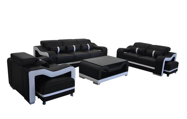 Xlmoebel Sofa Neues Design-Sofa aus Leder mit 3+2+1 Sitzplätzen, komplett, günstig online kaufen