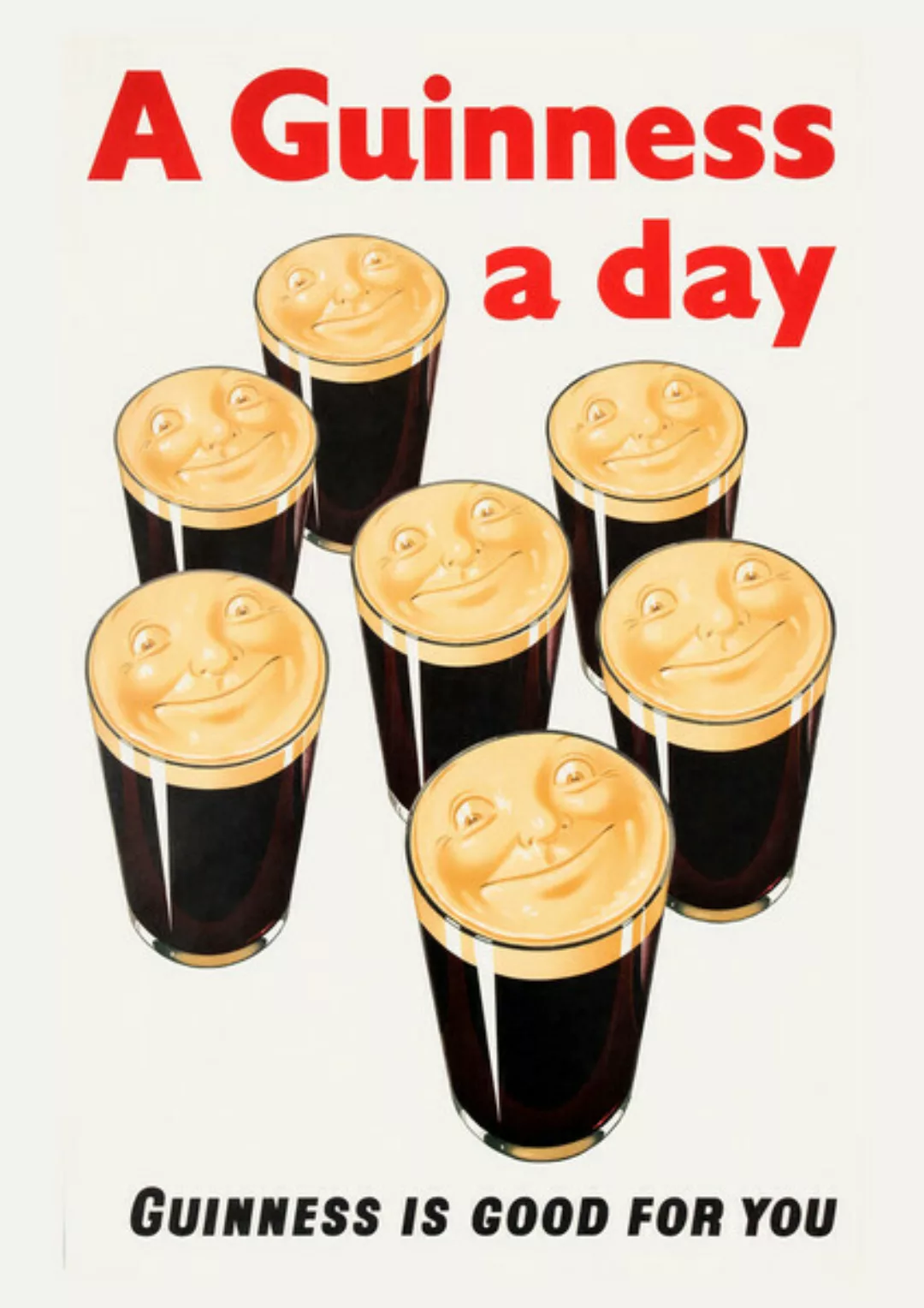 Poster / Leinwandbild - A Guinness A Day - Guinness Is Good For You günstig online kaufen