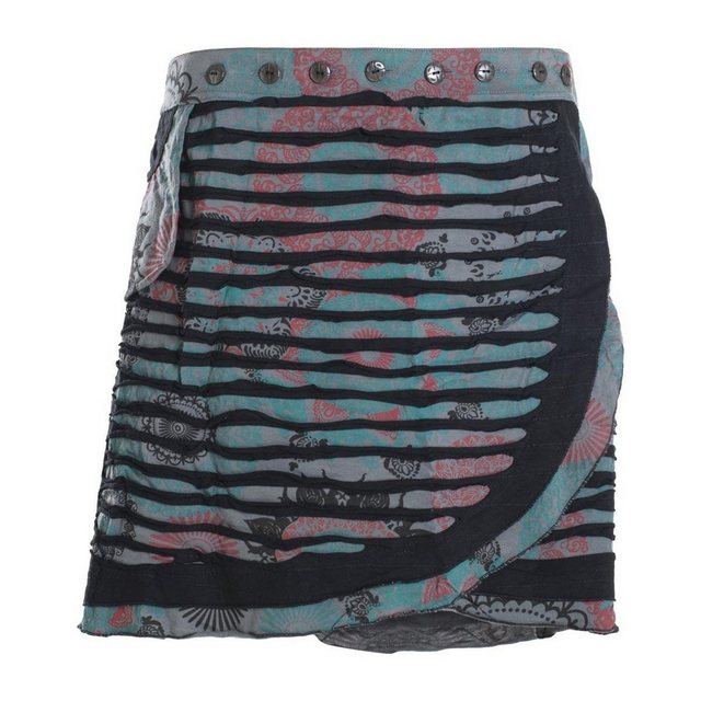 Vishes Wickelrock A Line Wickelrock Kurzrock Mini Skirt mit Knöpfen A-Linie günstig online kaufen