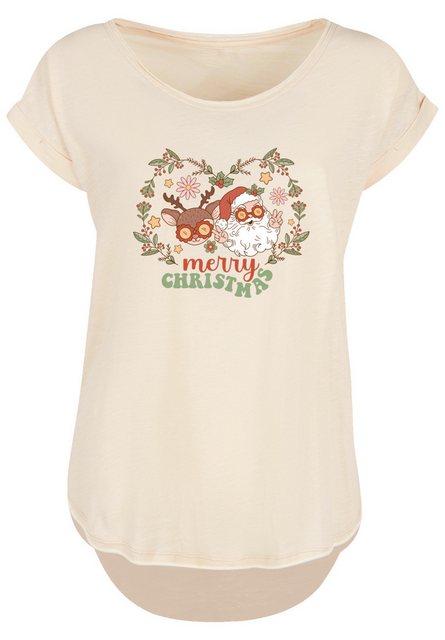 F4NT4STIC T-Shirt Weihnachten Hippie Santa And Reindeer Premium Qualität, W günstig online kaufen