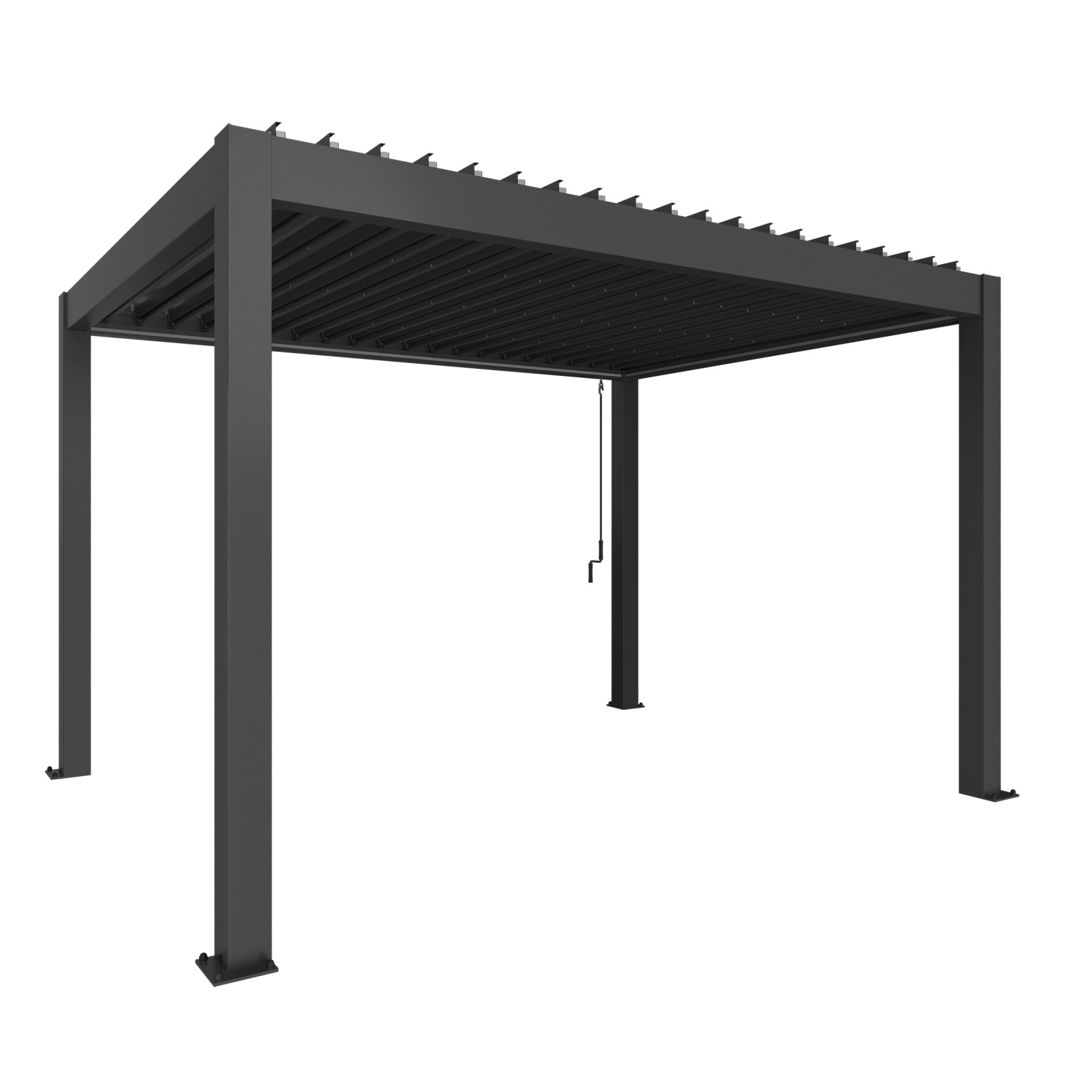 Biohort Pergola 255 cm x 404,5 cm x 312 cm Dunkelgrau-Metallic günstig online kaufen