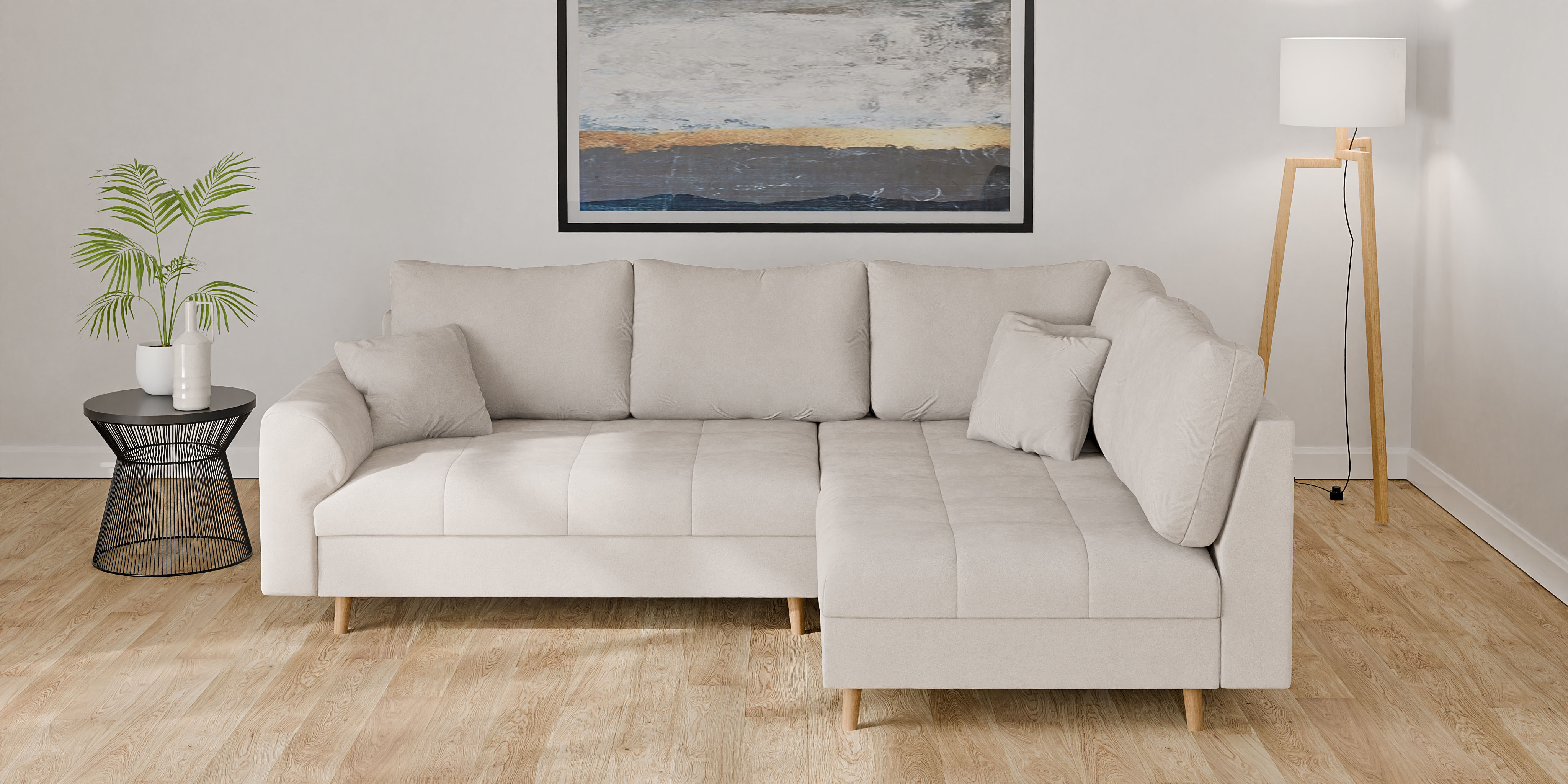 Home affaire Ecksofa "CHARRE L-Form mit Ottomane, Maße B/T/H: 231/161/81 cm günstig online kaufen