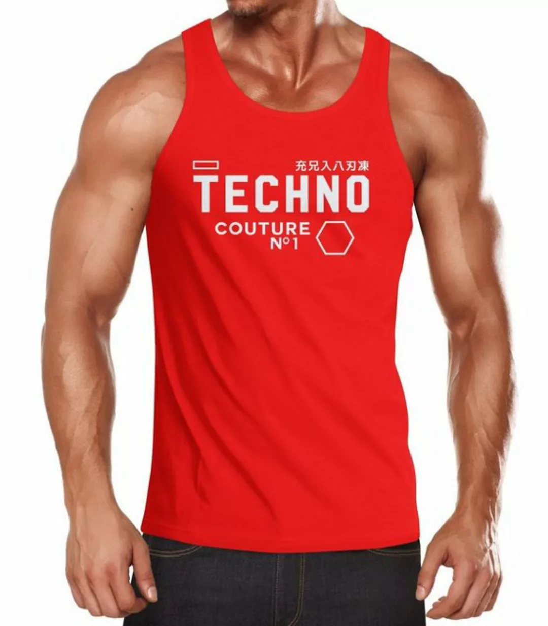 Neverless Tanktop Techno Tank-Top Herren Muskelshirt Muscle Shirt Neverless günstig online kaufen