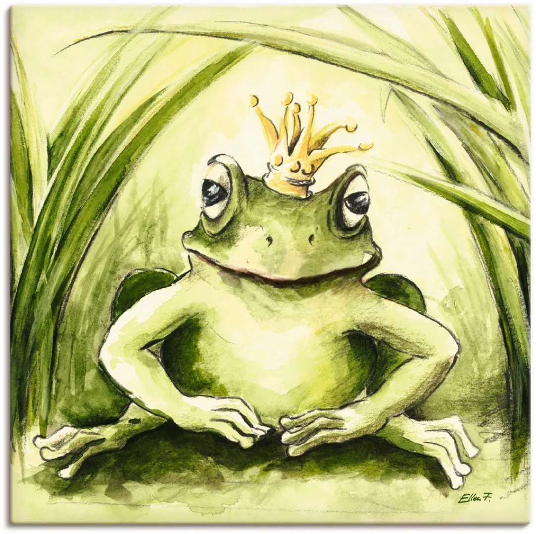 Artland Wandbild "Kleiner Frosch", Geschichten & Märchen, (1 St.), als Alub günstig online kaufen