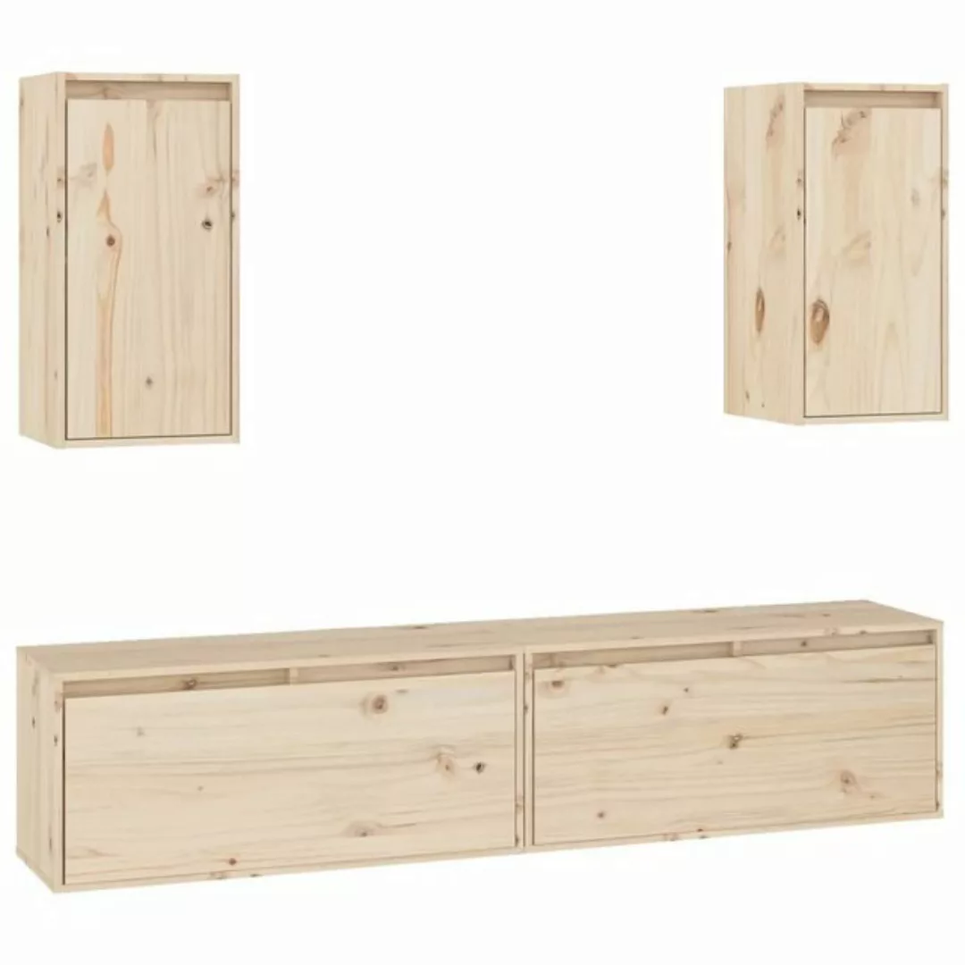 furnicato TV-Schrank TV-Schränke 4 Stk. Massivholz Kiefer (1-St) günstig online kaufen