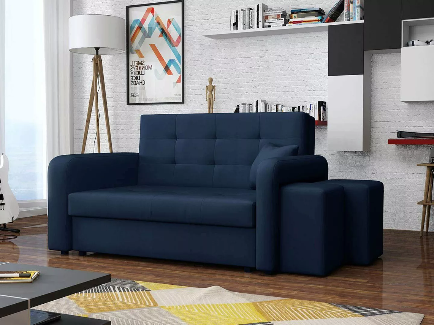 MIRJAN24 Schlafsofa Viva Home II, mit Polsterhocker (2 Stück), 2 Sitzer, mi günstig online kaufen