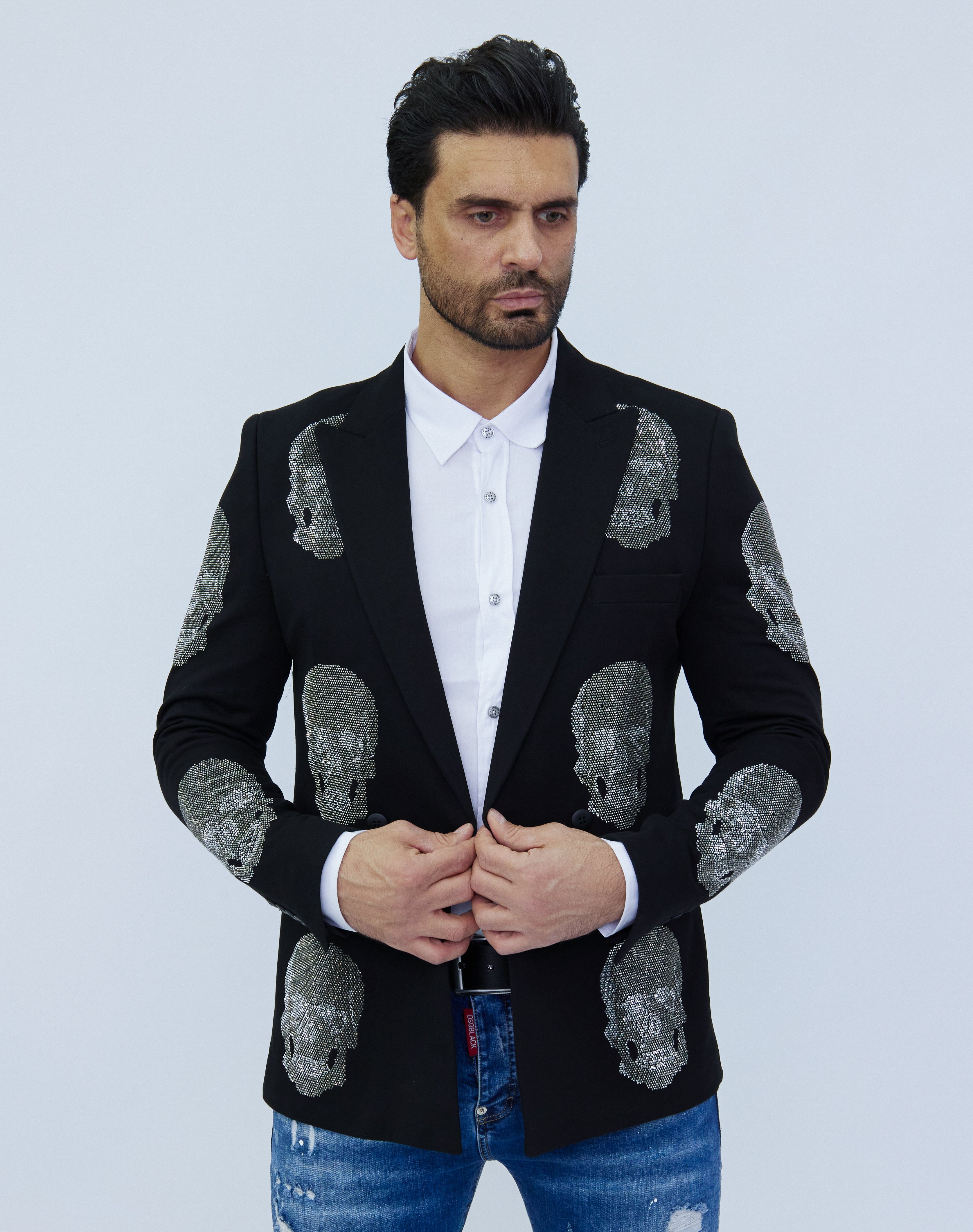 Denim Distriqt Sakko Elegantes Herren Strass günstig online kaufen