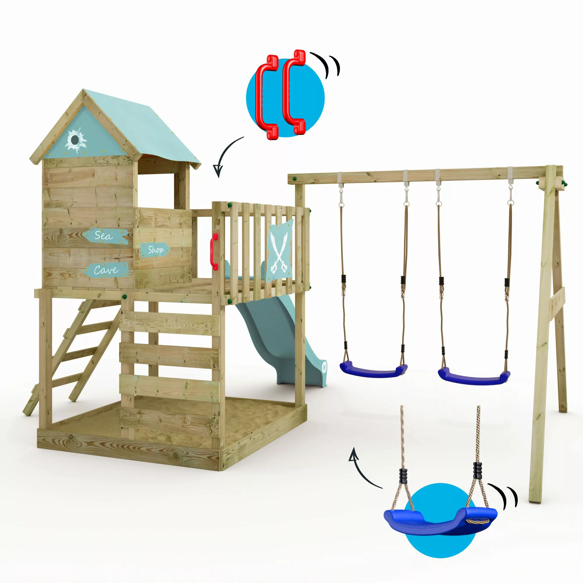 Wickey Spielturm Smart Cave – Abenteuer-Klettergerüst günstig online kaufen