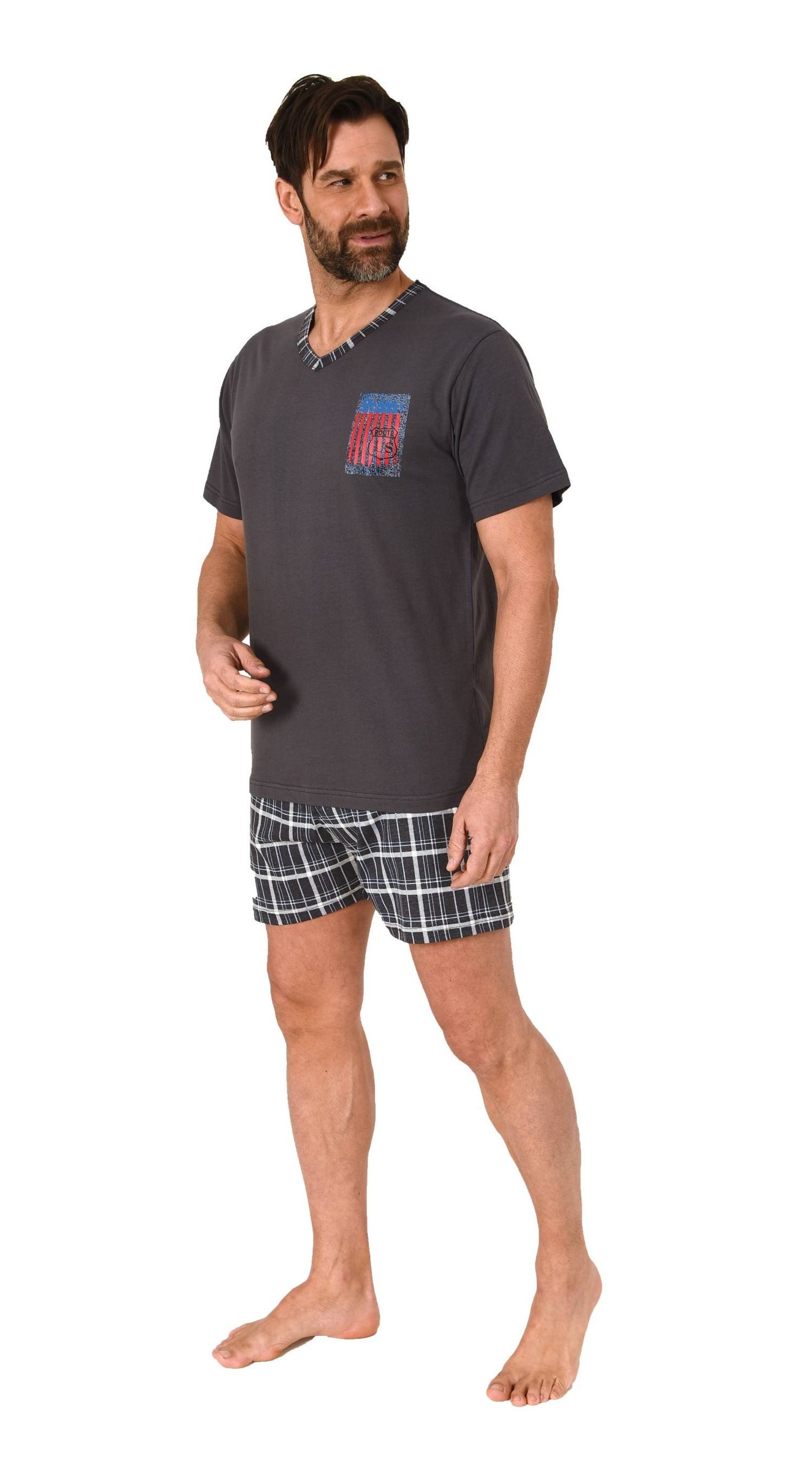 Normann Pyjama Normann Herren kurzarm Schlafanzug günstig online kaufen