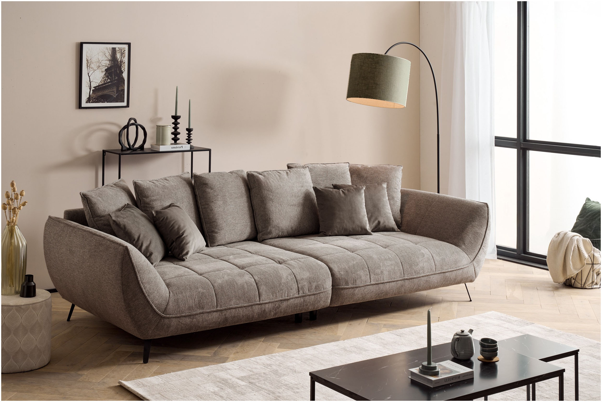 exxpo - sofa fashion Big-Sofa "Triton", (2 St.), inkl.10-teiliges Kissenset günstig online kaufen