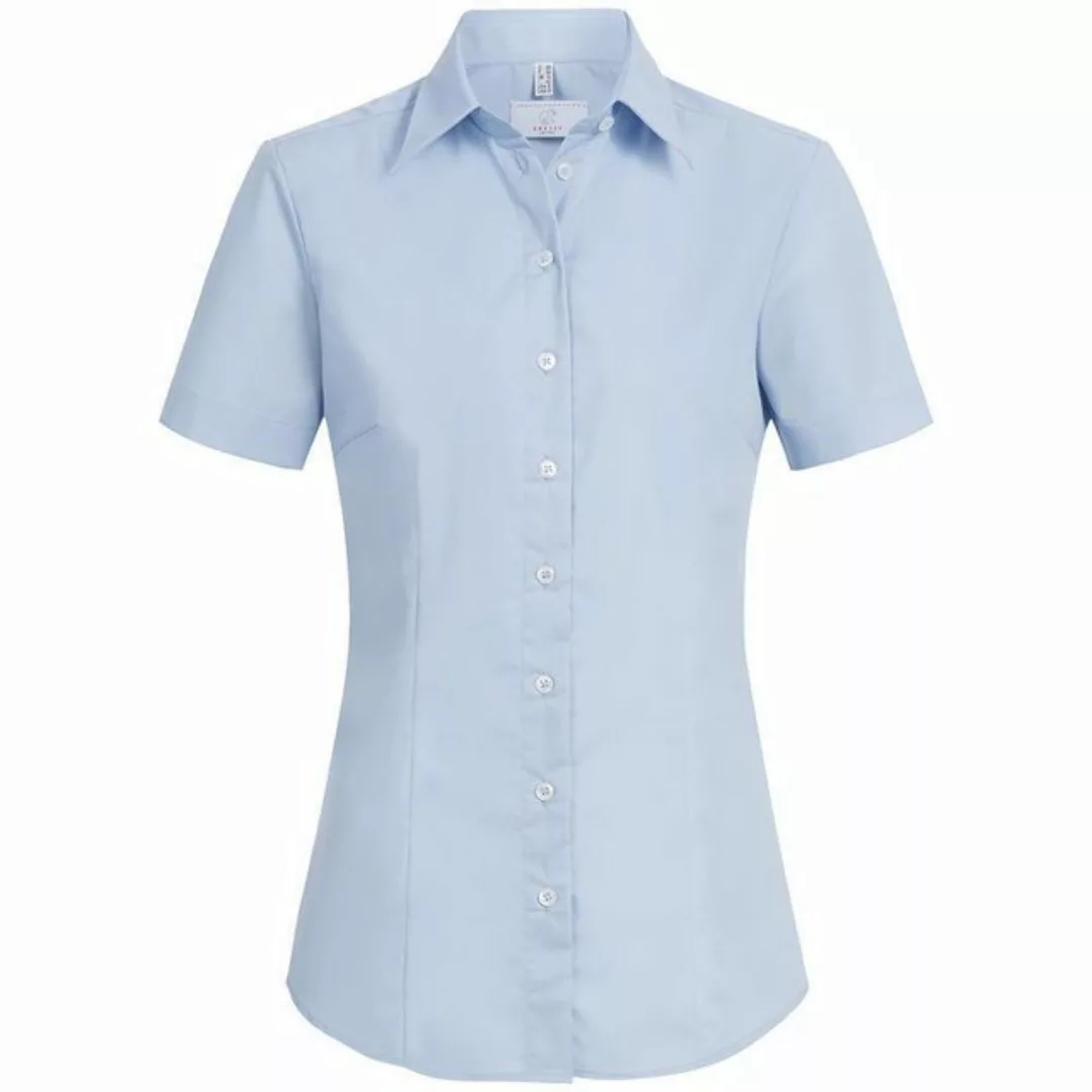 GREIFF Kurzarmbluse Greiff Corporate Bluse Damen BASIC Regular-Fit Hellblau günstig online kaufen