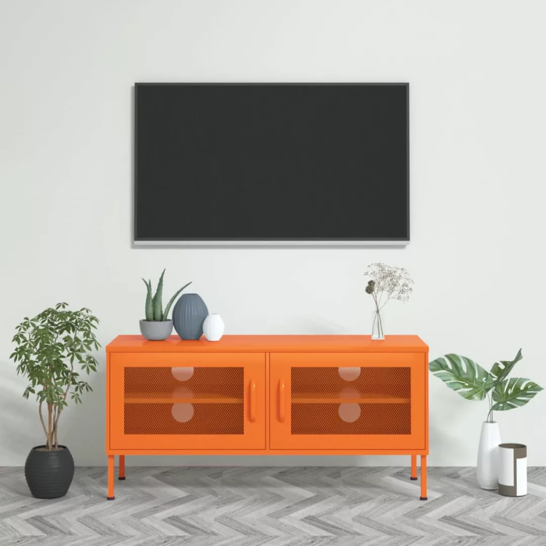 Tv-schrank Orange 105x35x50 Cm Stahl günstig online kaufen