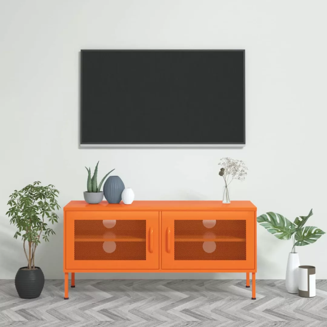 vidaXL TV-Schrank TV-Schrank Orange 105x35x50 cm Stahl Lowboard günstig online kaufen