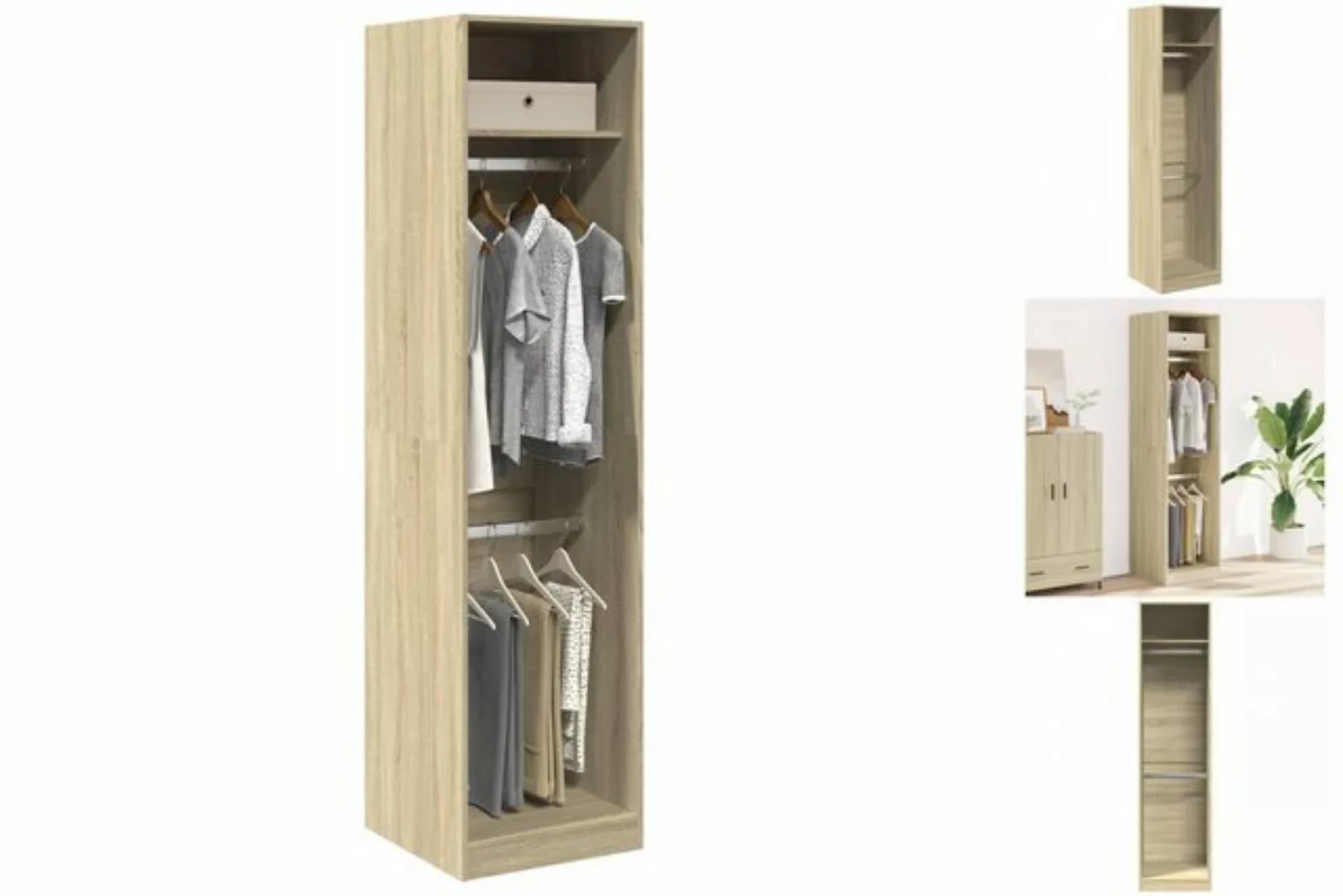 vidaXL Kleiderschrank Kleiderschrank Sonoma-Eiche 50x50x200 cm Holzwerkstof günstig online kaufen