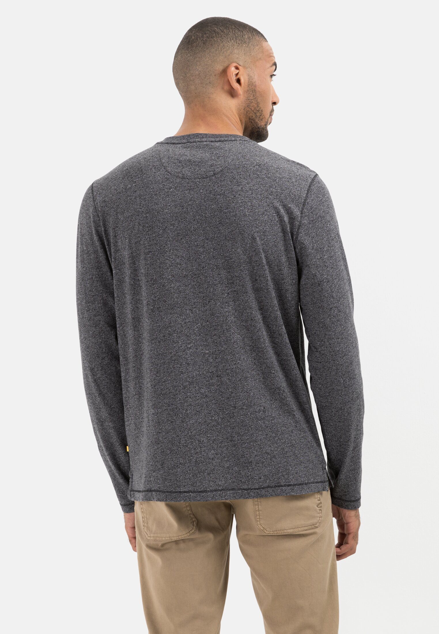 camel active Langarmshirt aus nachhaltigen Baumwollmix günstig online kaufen