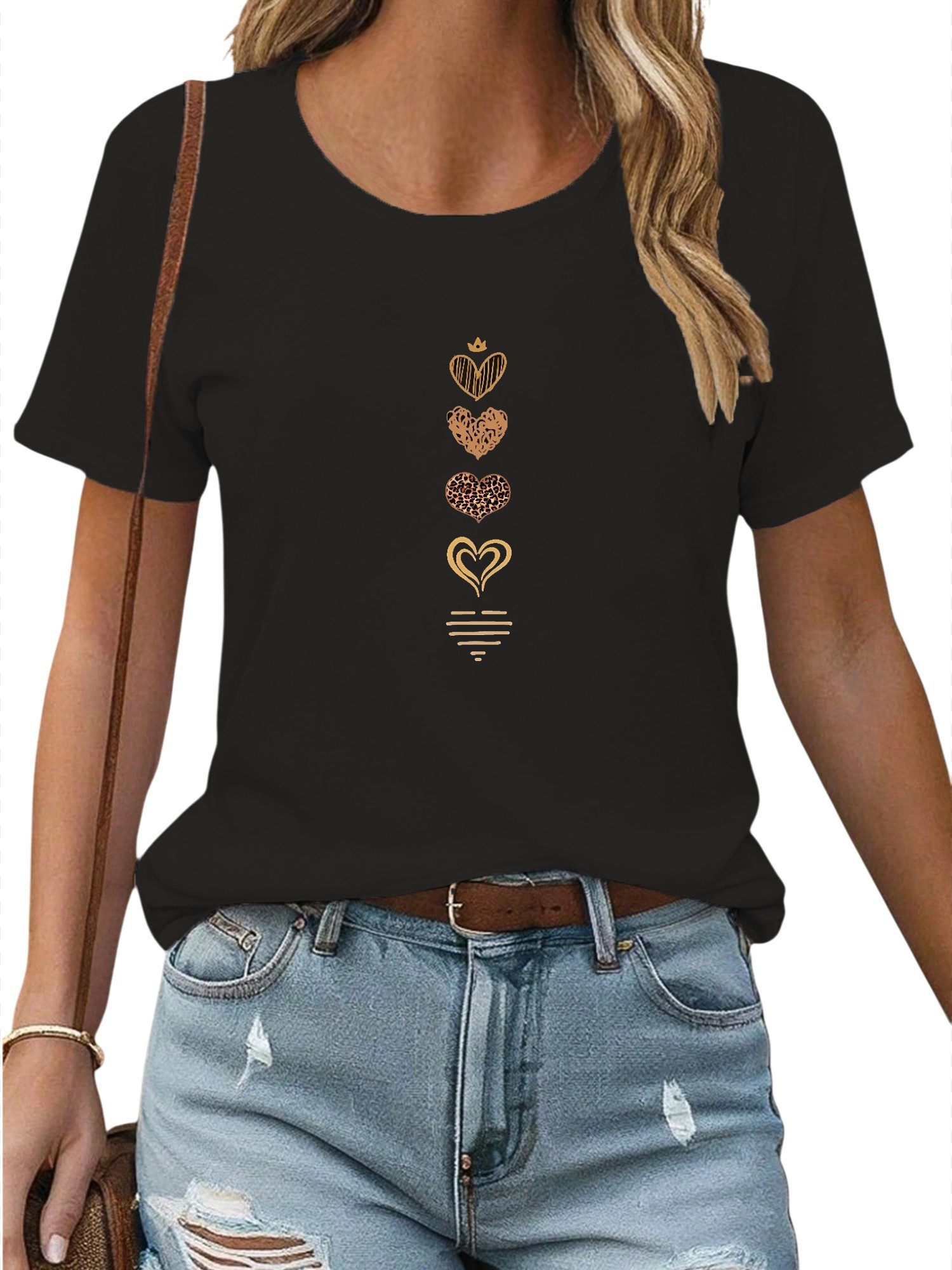 PYL Kurzarmbluse Damen Bequemes Sommer Kurzarmbluse günstig online kaufen