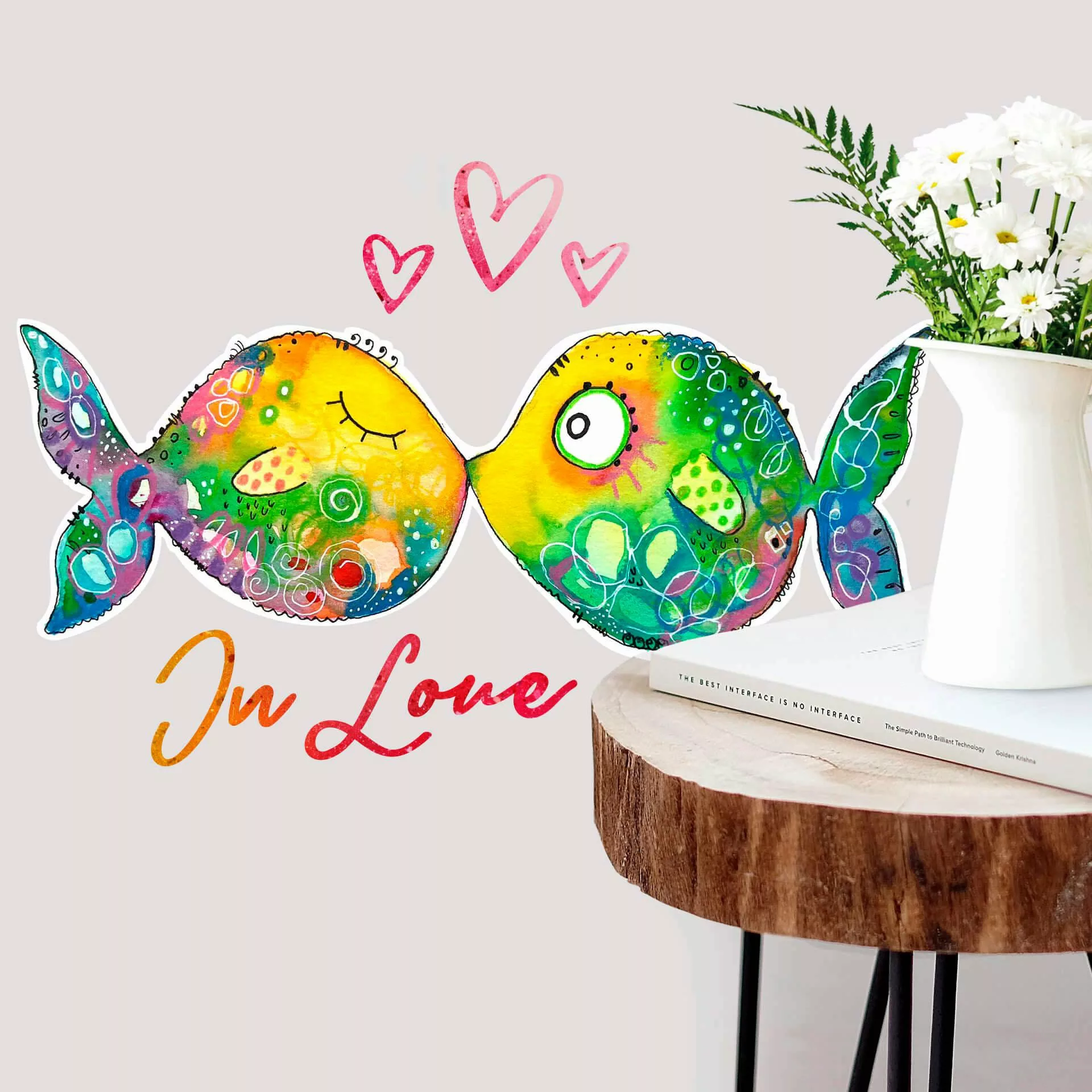 Wall-Art Wandtattoo »Verliebte Fische«, selbstklebend, entfernbar günstig online kaufen