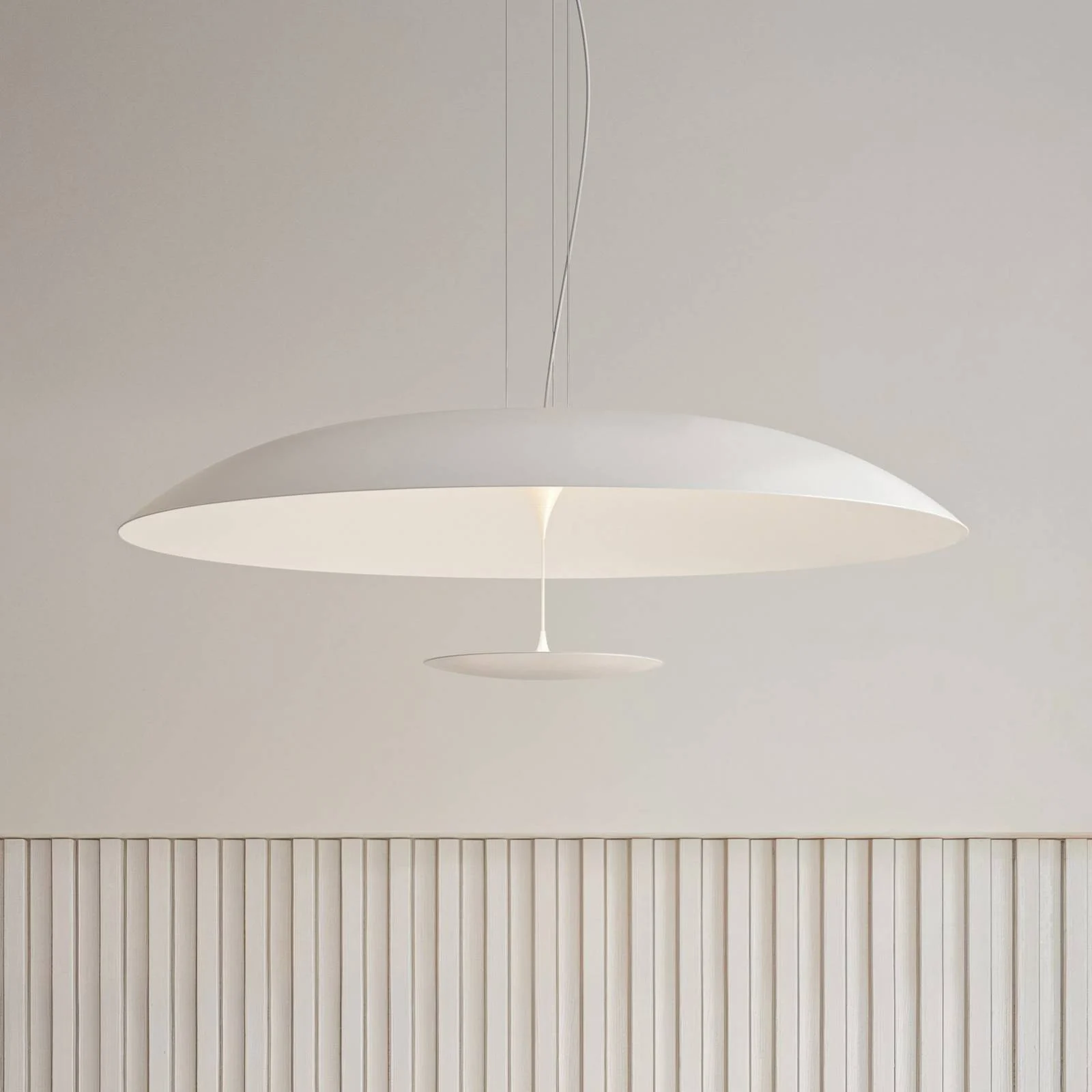 Karman LED-Hängeleuchte BLANCO, Ø 92 cm, weiß, Metall günstig online kaufen