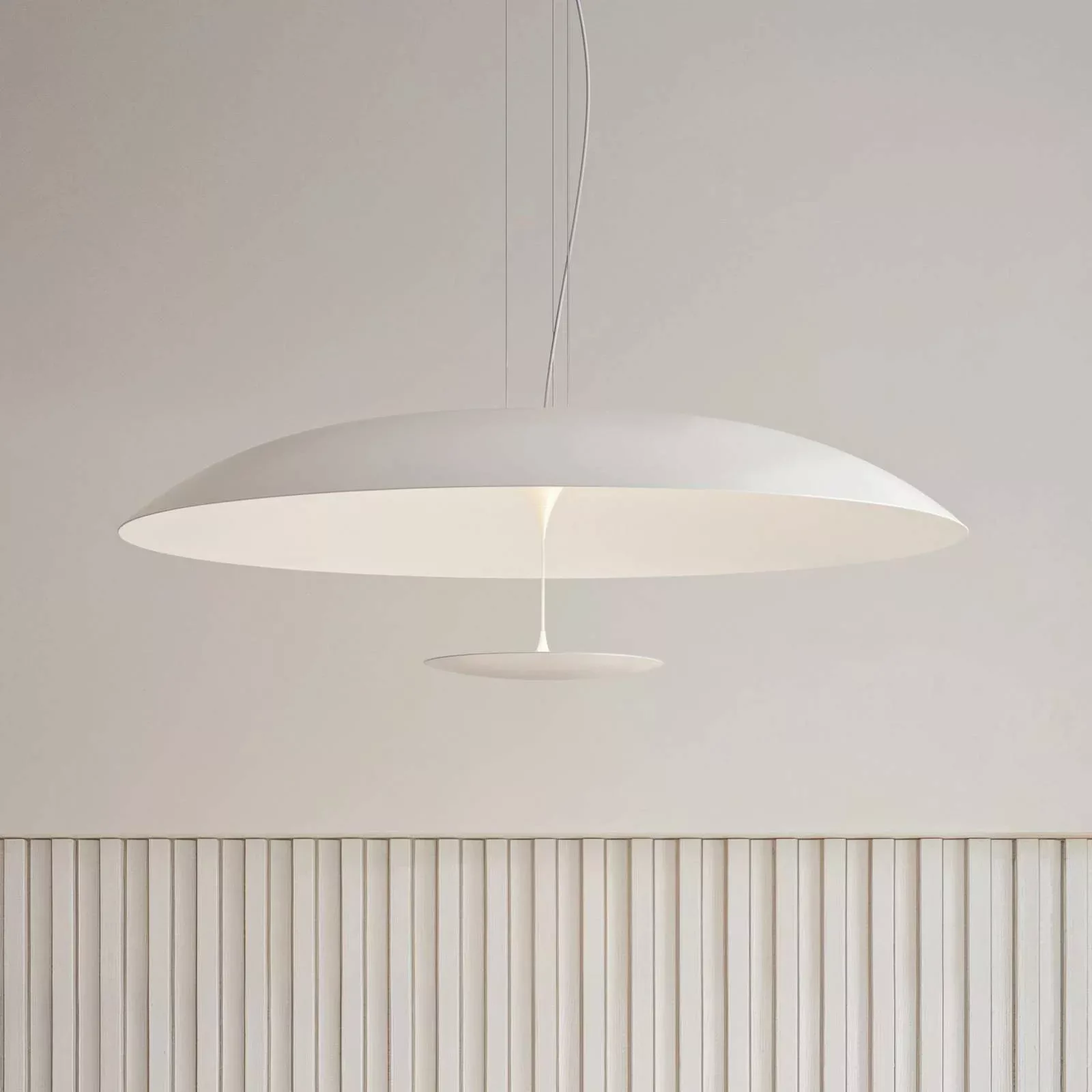 Karman LED-Hängeleuchte BLANCO, Ø 92 cm, weiß, Metall günstig online kaufen