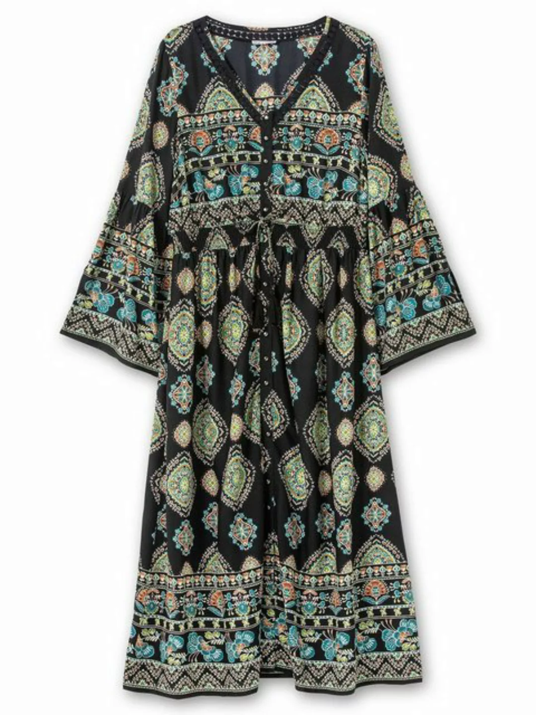 sheego by Joe Browns Maxikleid "Große Größen", im Boho-Stil, mit Trompetenä günstig online kaufen